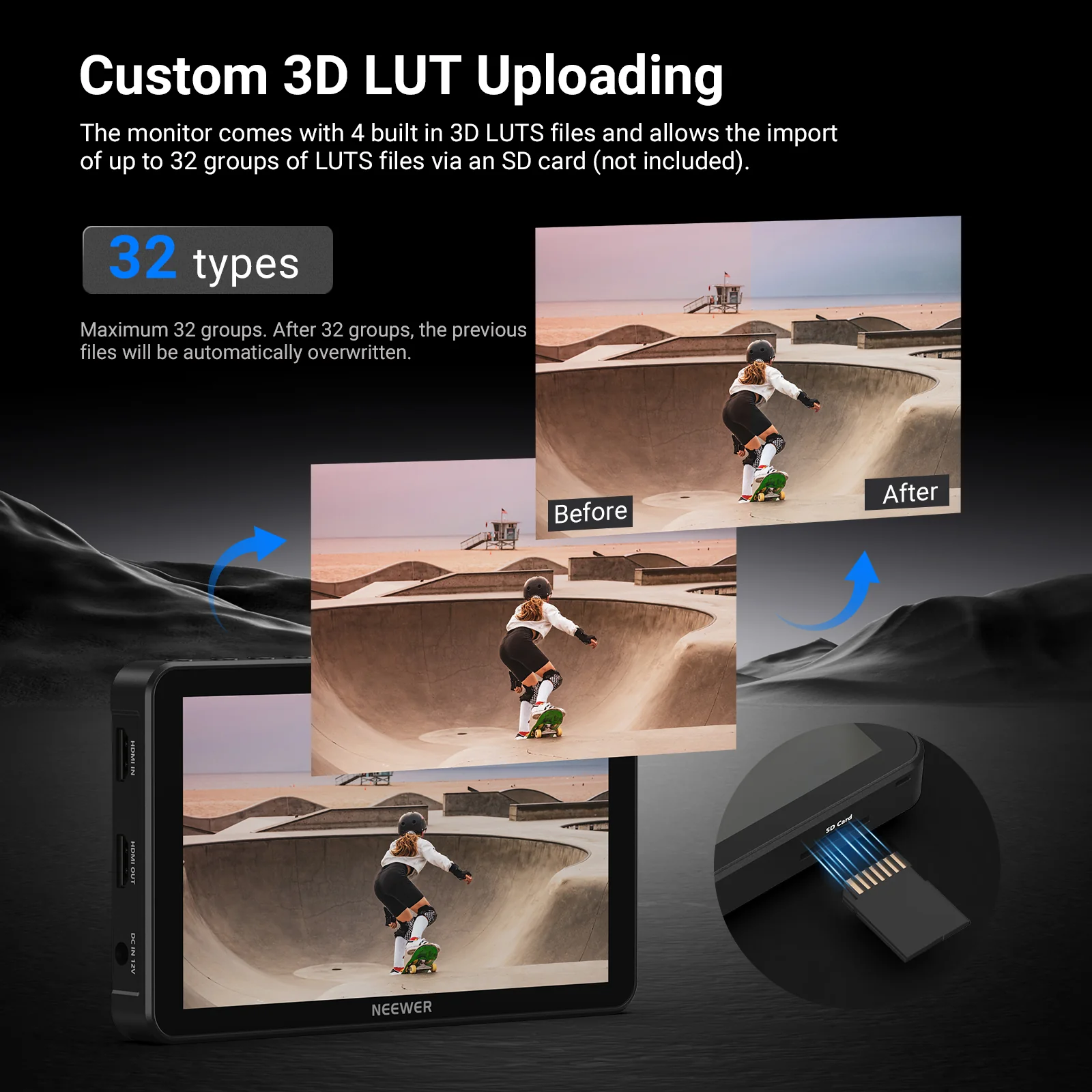 NEEWER F600 LED 7" Camera Touch Screen Monitor - Image 5