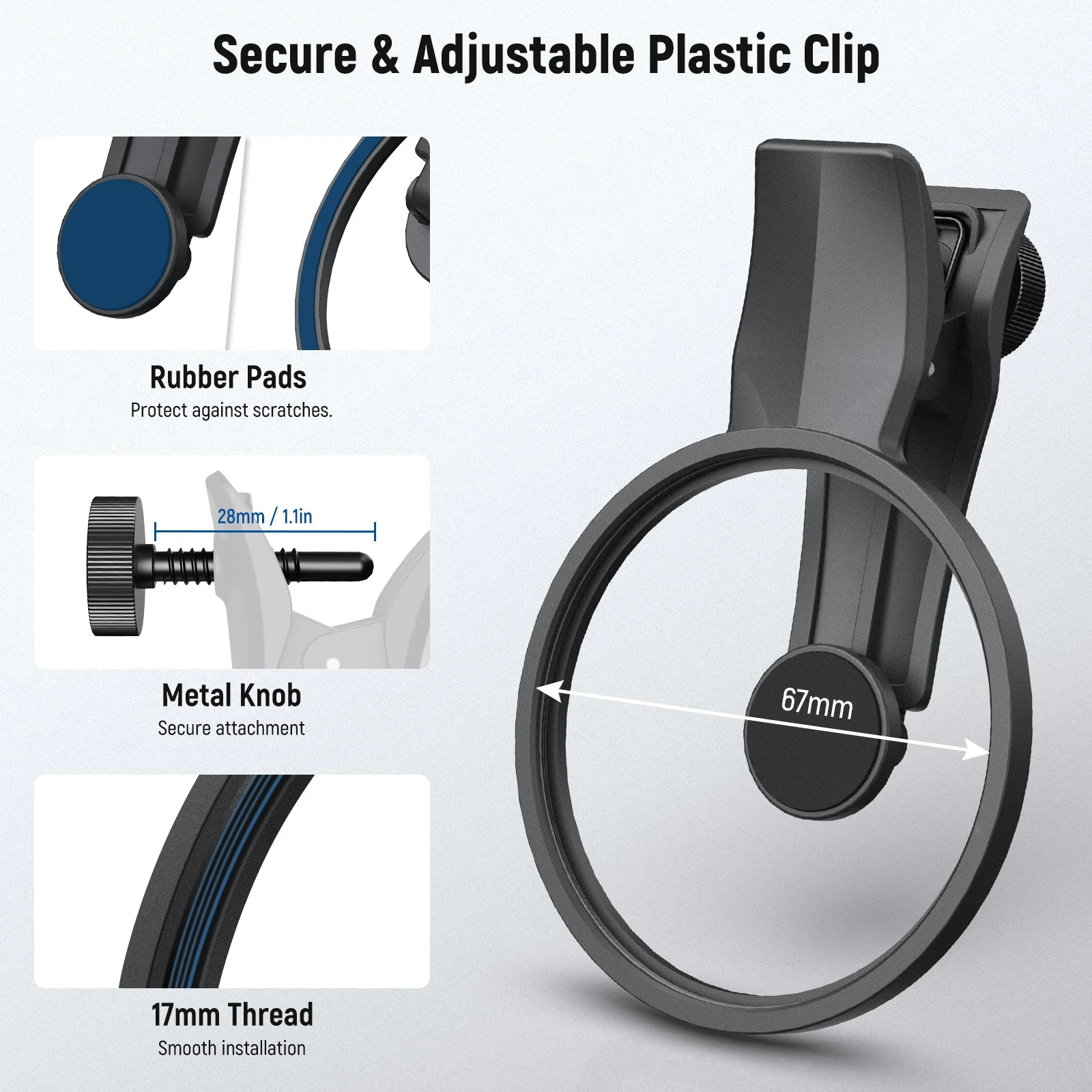 NEEWER FL-B21/FL-B25 67mm Variable ND2-32 Filter with Clip For Smartphone - Image 5