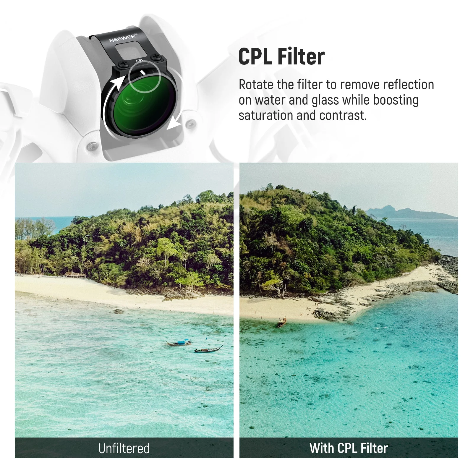NEEWER FL-N30 ND8/ND16/ND32/ND64/ND128/CPL Filter Set For DJI NEO - Image 4