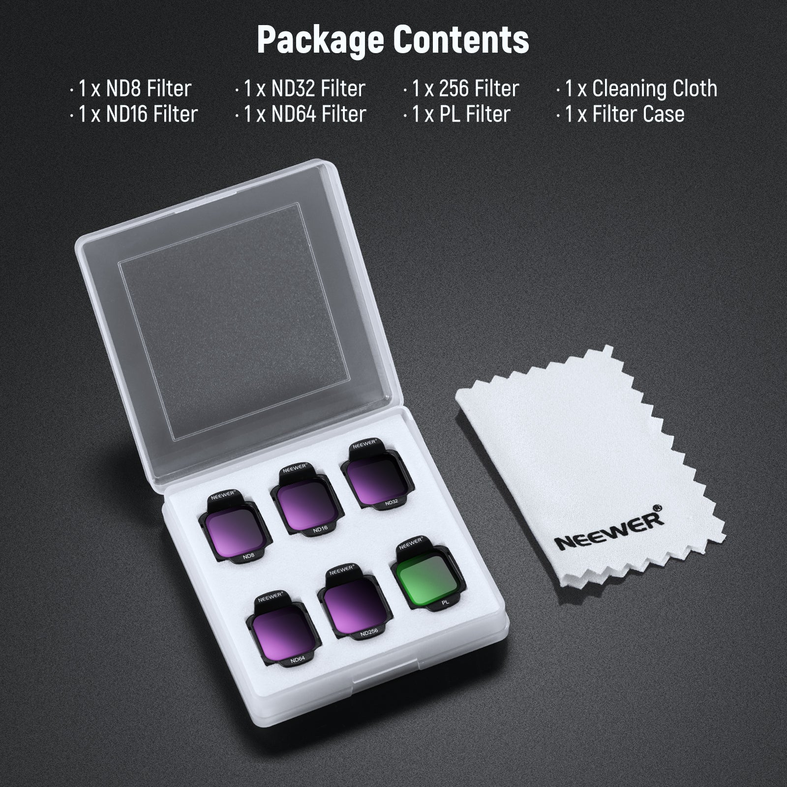 NEEWER FL-N35 6 Pack ND/PL Filter Set For DJI Flip / Lito X1 Drone - Image 16