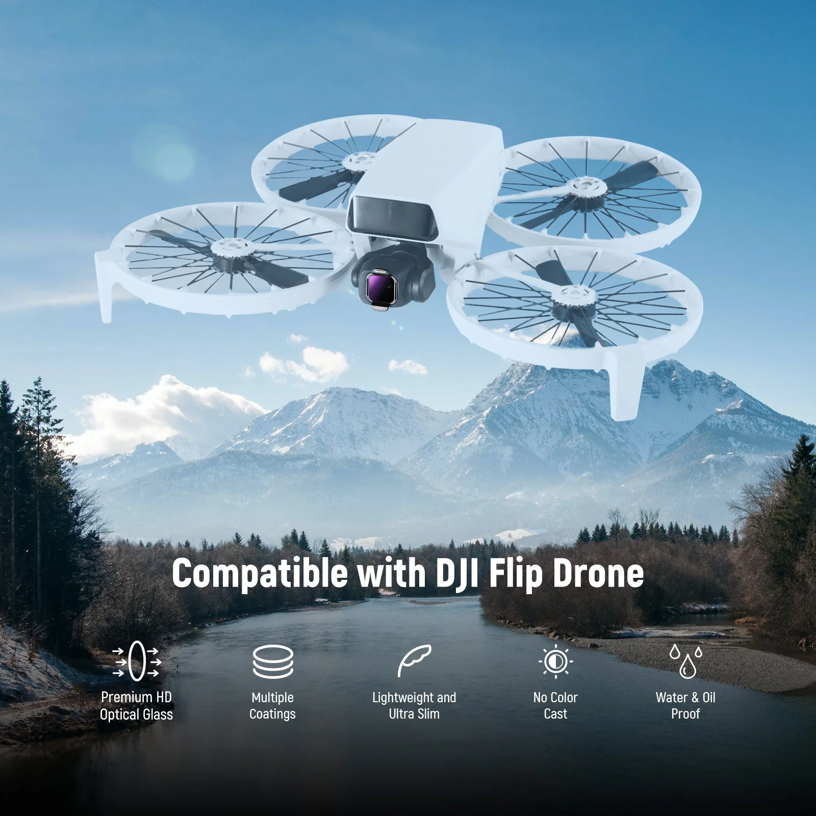 NEEWER FL-N35 6 Pack ND/PL Filter Set For DJI Flip / Lito X1 Drone - Image 2