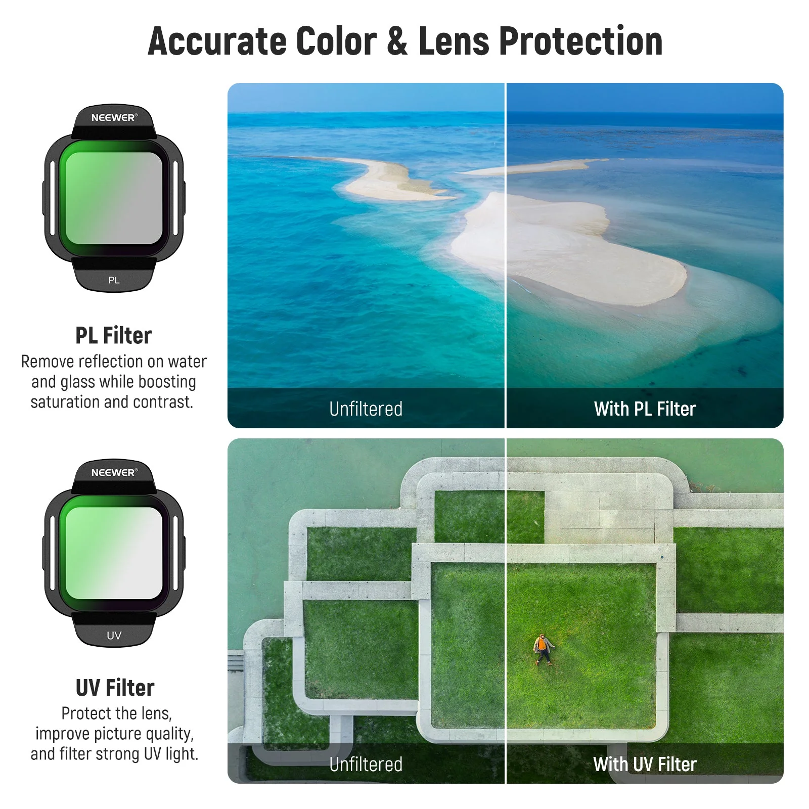 NEEWER FL-N35 6 Pack ND/PL Filter Set For DJI Flip / Lito X1 Drone - Image 5