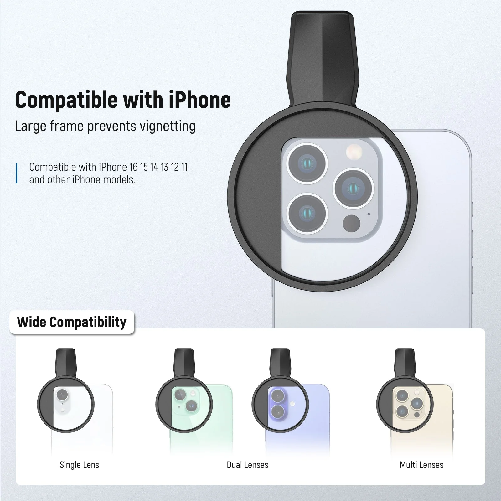 NEEWER FL-P11/FL-P12 7 Pack Clip-On 67mm Filter Set for Smartphones - Image 2