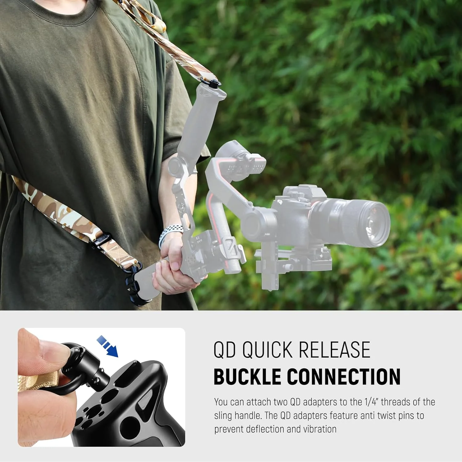 NEEWER GA016 Shoulder Strap for DJI Sling Handle RS4 RS4 Pro RS3 RS3 Pro RS2 - Image 3