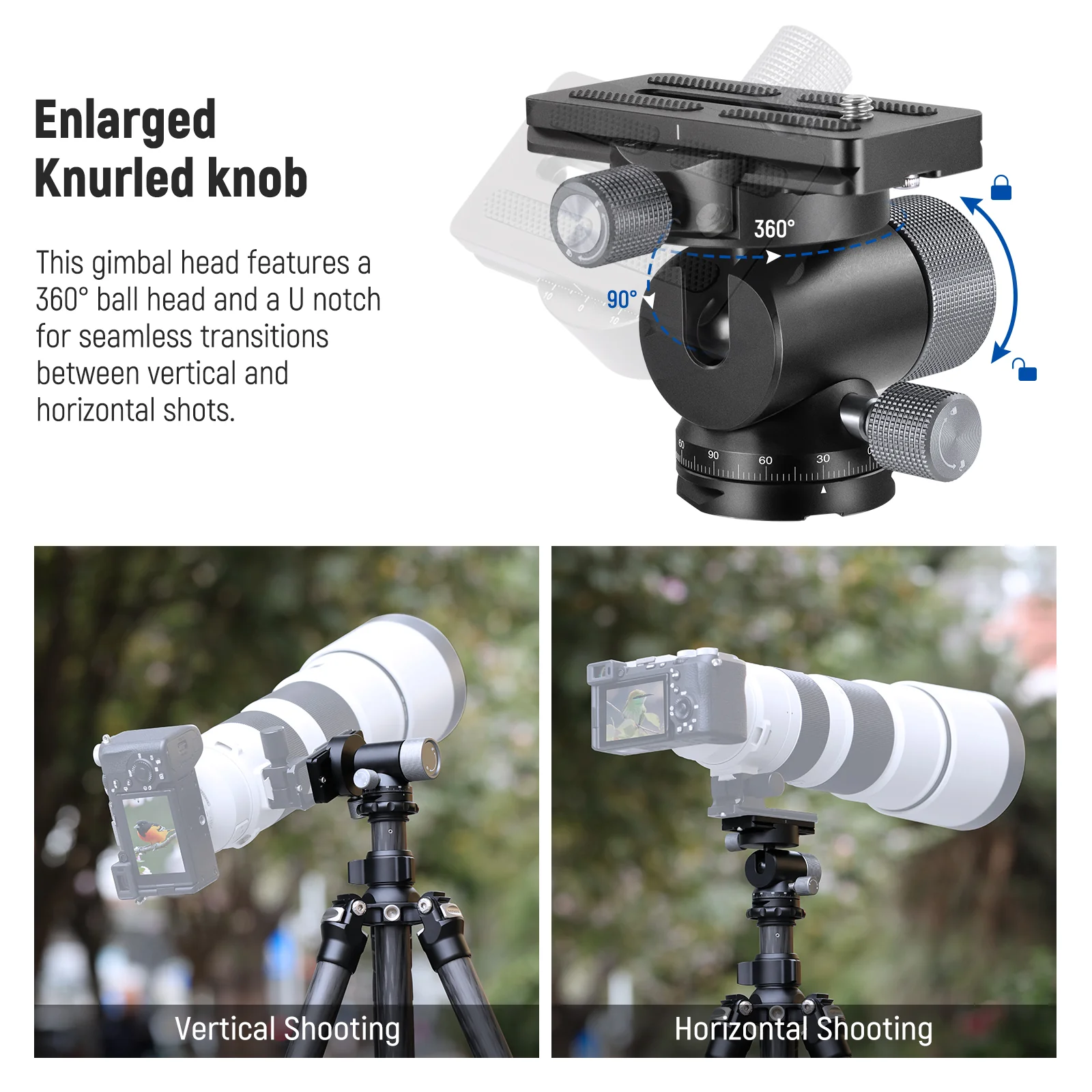 NEEWER GM39 Gimbal Tripod Head - Image 5