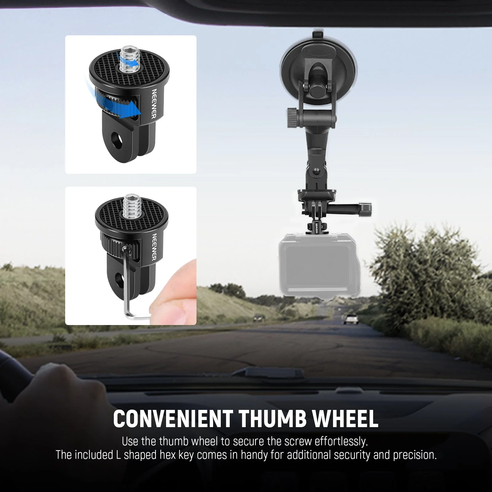NEEWER GP-7 Action Camera Mount Adapter For GoPro - Image 5