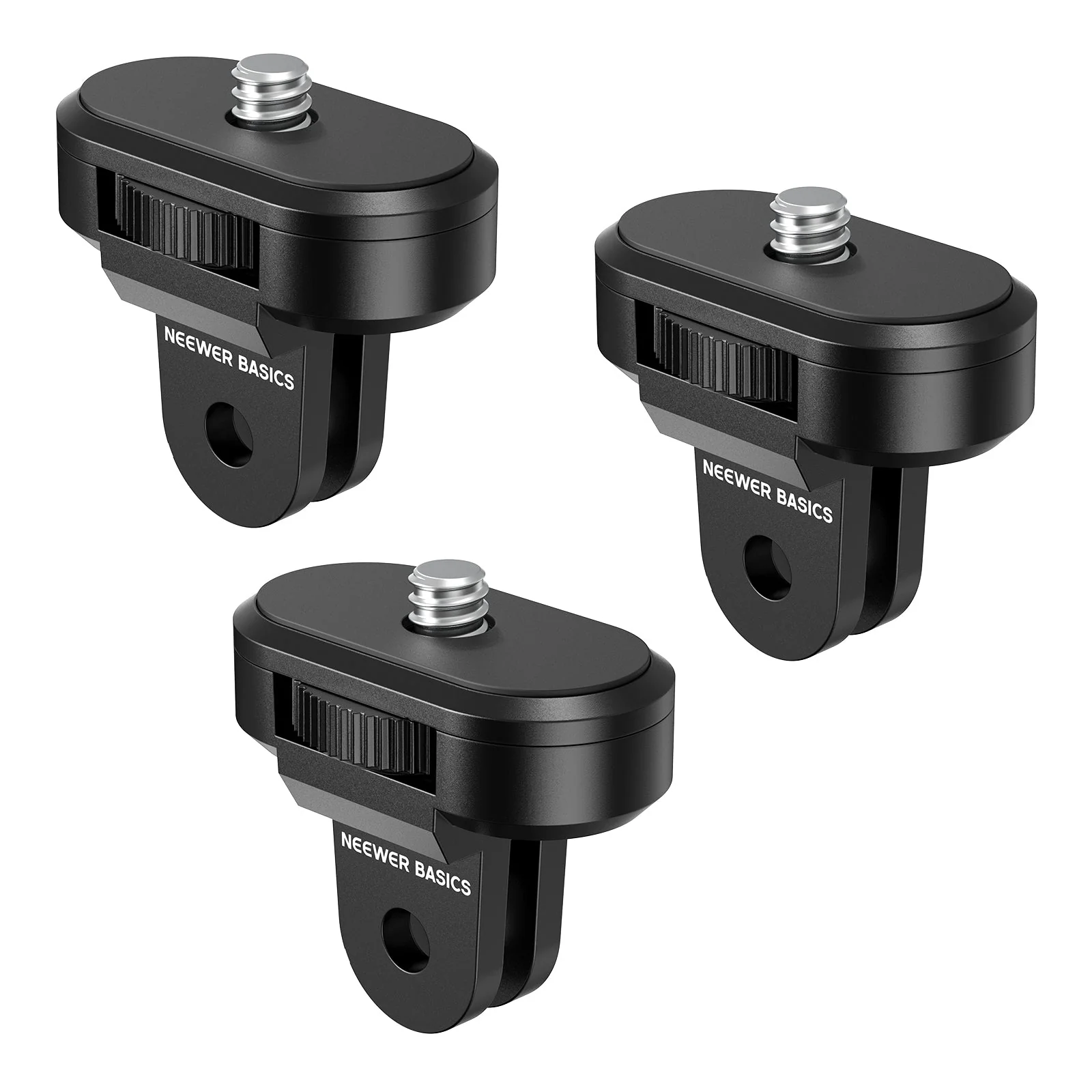 NEEWER GP-92 3 Pack 1/4" to 2 Prong Camera Tripod Mount Adapter Kit