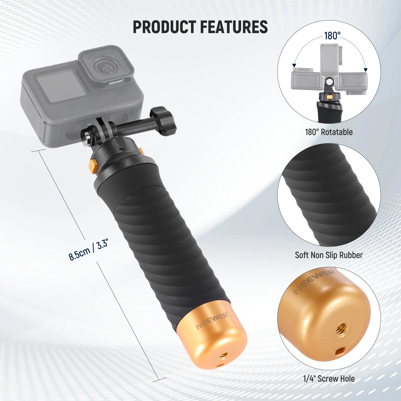 NEEWER GP23 Floating Hand Grip for Action Camera - Image 7