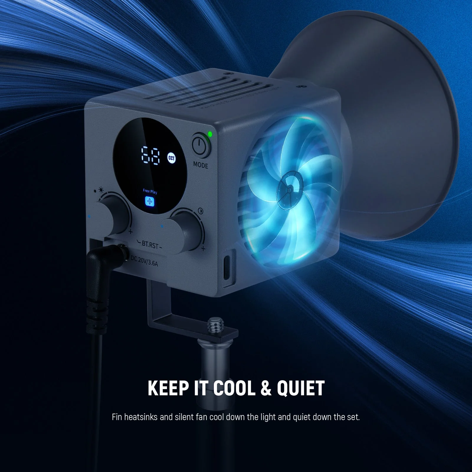 NEEWER HS60B 60W Bi-Color Mini COB LED Video Light - Image 6
