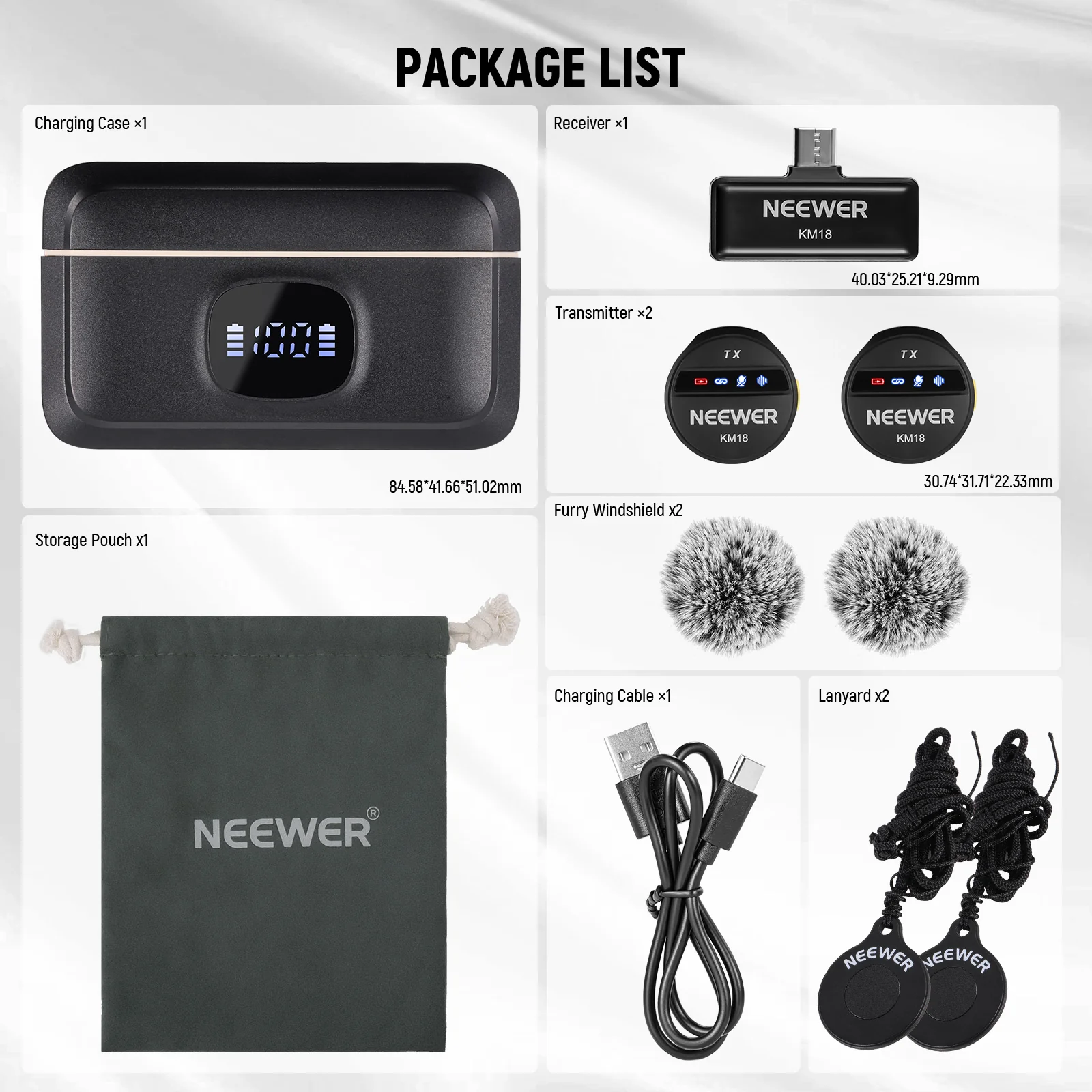 NEEWER KM18 Wireless Button Lavalier Microphone Kit - Image 10