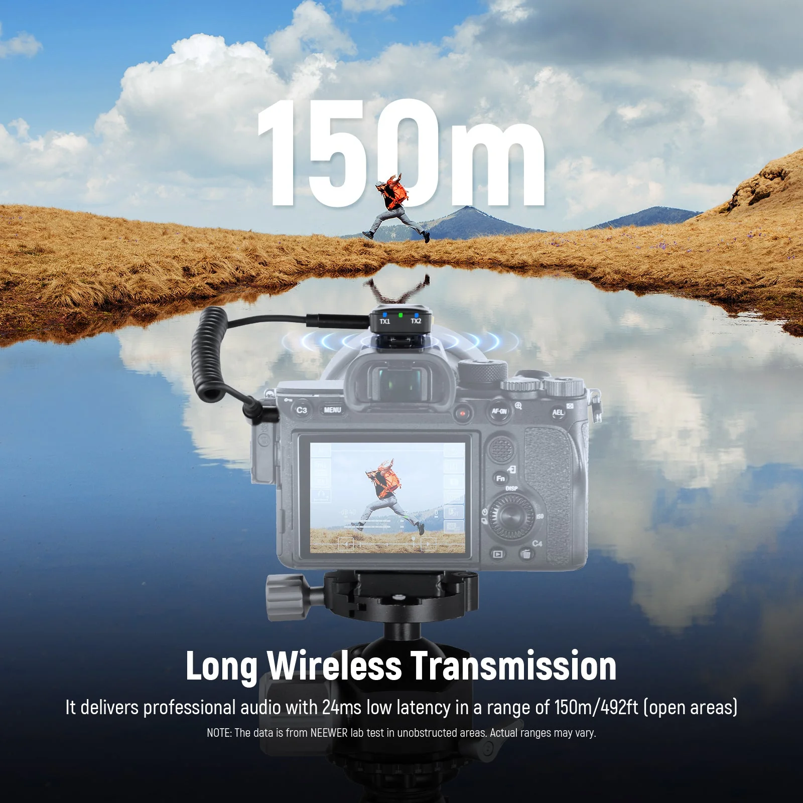 NEEWER KM18 Wireless Microphone with USB C Charging Case for Camera - Image 6