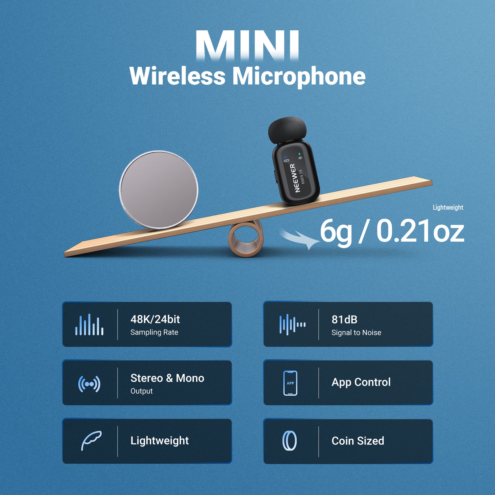 NEEWER KM19 Mini Wireless Lavalier Microphone - Image 12