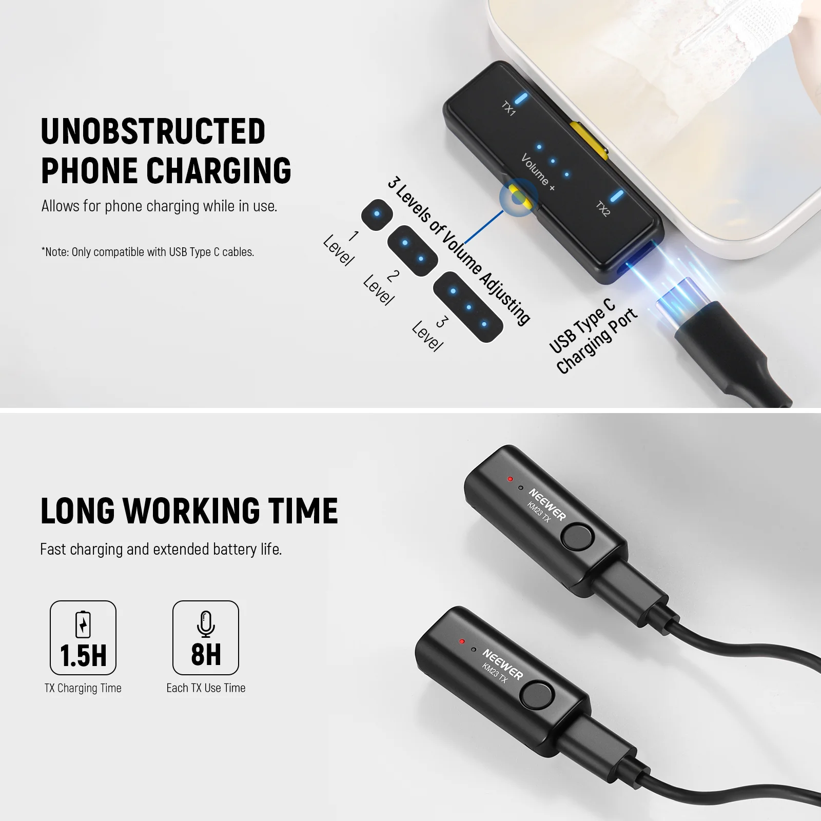 NEEWER KM23 Wireless Lavalier Microphone Kit - Image 5