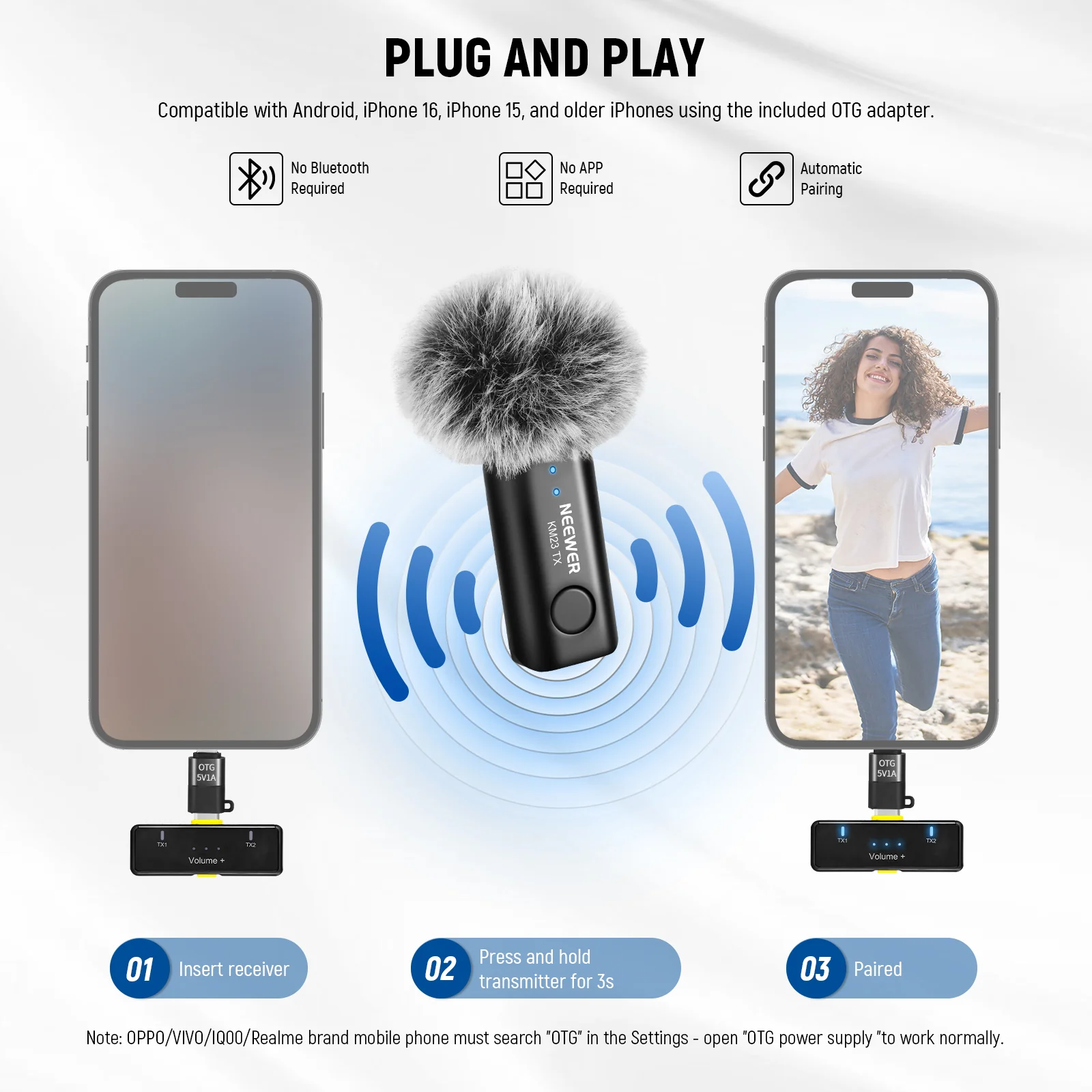 NEEWER KM23 Wireless Lavalier Microphone Kit - Image 6