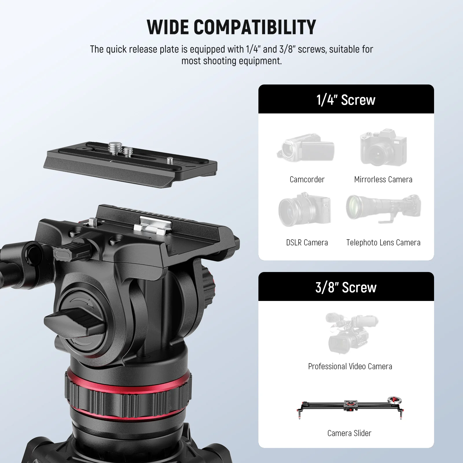 NEEWER LL37 78" Carbon Fiber Video Tripod - Image 5