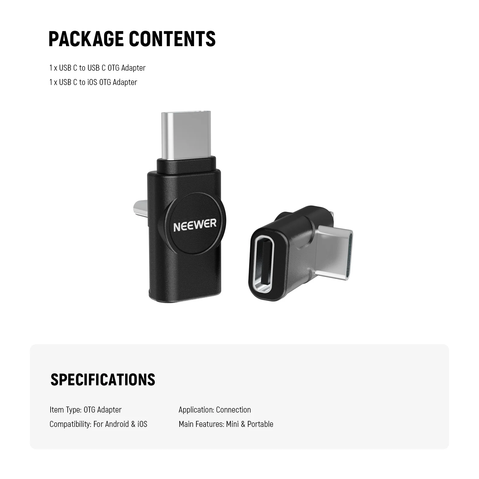 NEEWER LM4 USB Type C OTG Adapter Set - Image 6