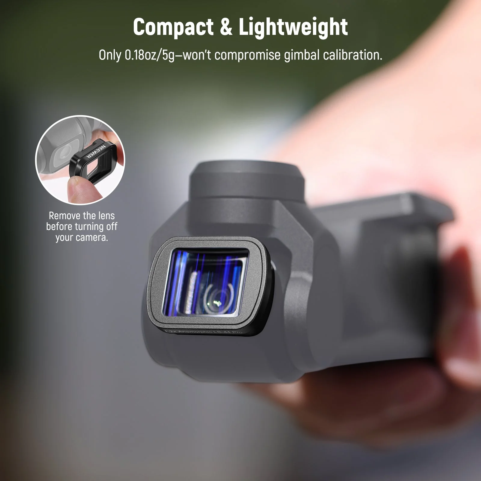 NEEWER LS-44 Pro 1.2X Blue Anamorphic Lens For DJI Osmo Pocket 3 / Pocket 4/ Xtra Muse - Image 8