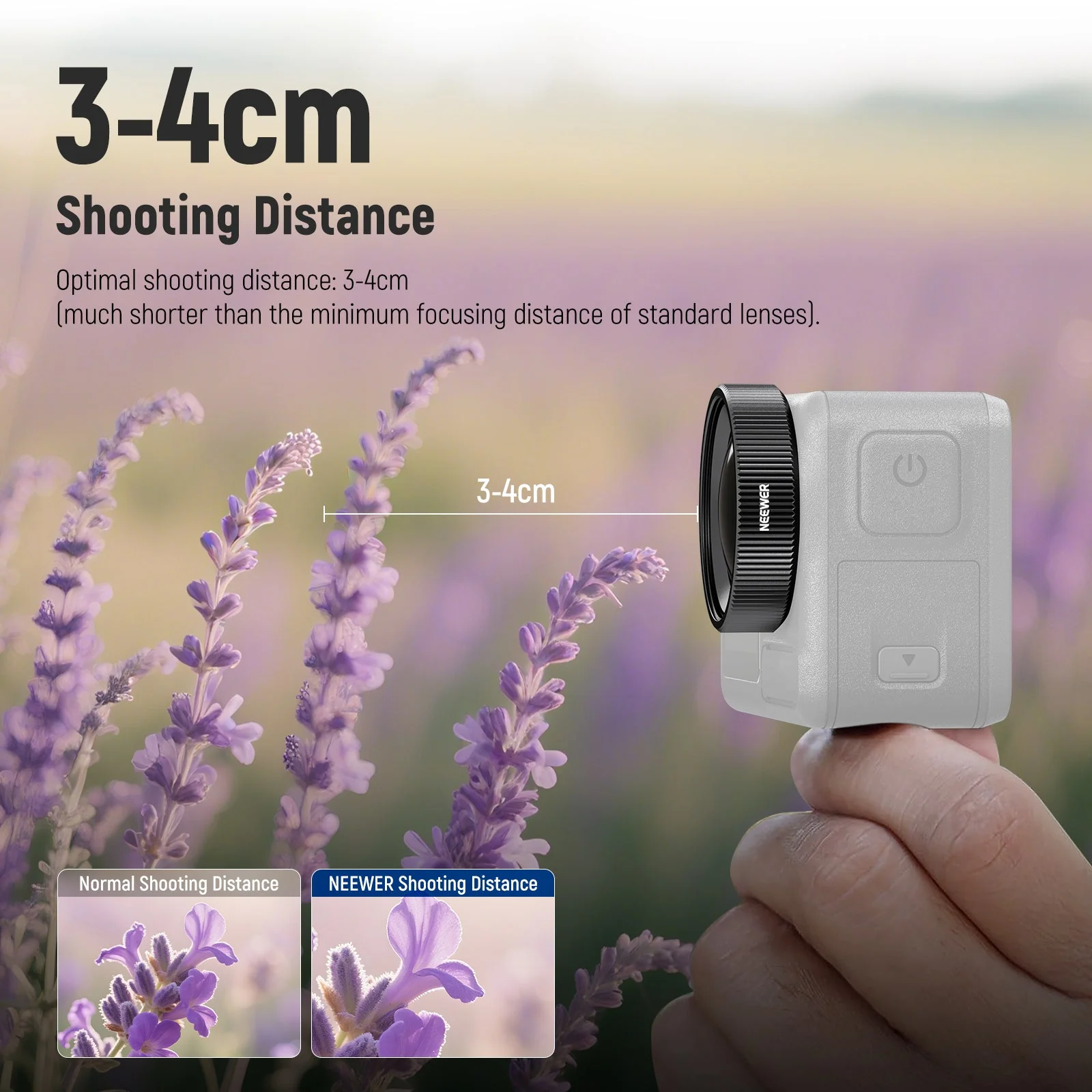 NEEWER LS-68 2X Macro Lens For DJI Osmo Action 5 Pro & Action 4 - Image 4