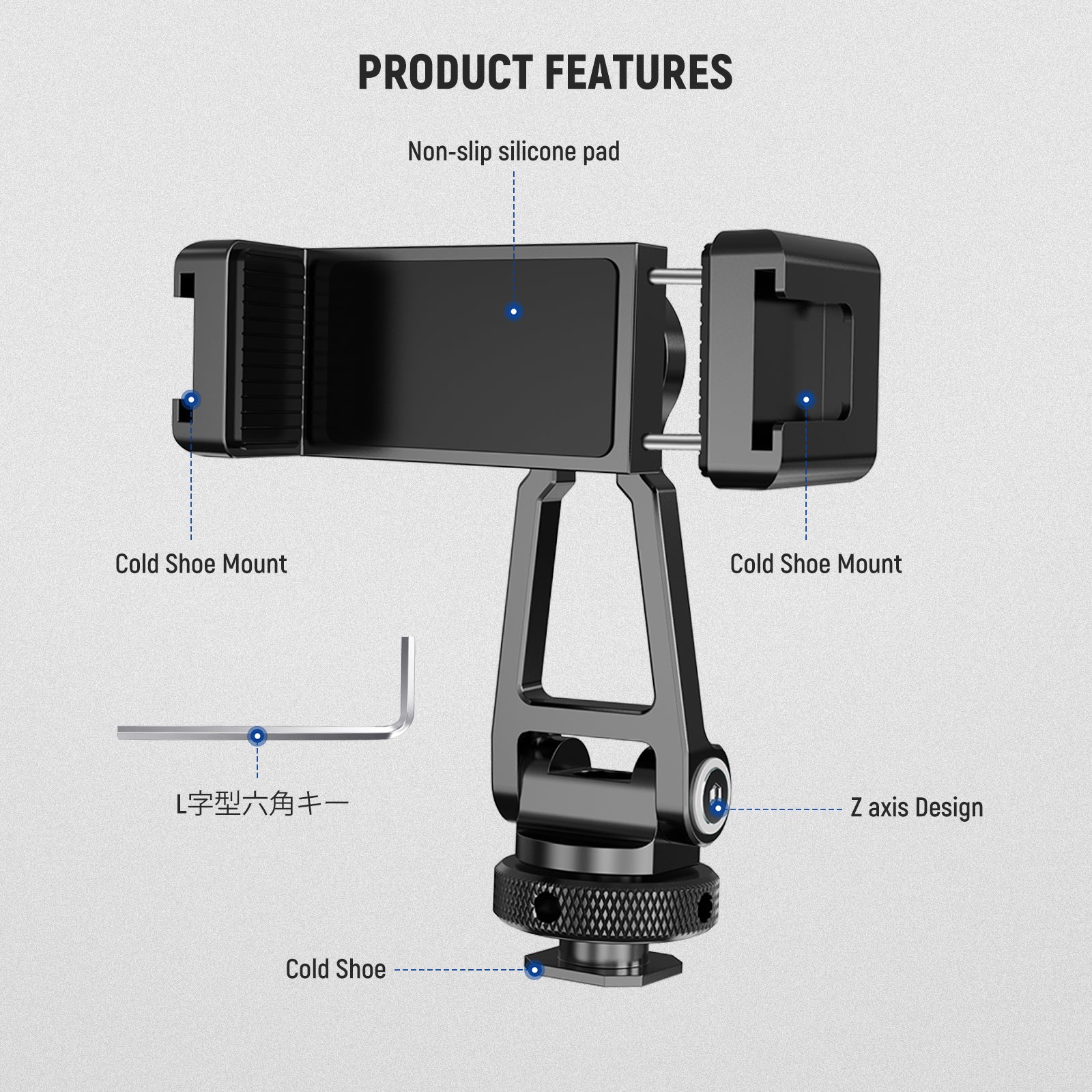 NEEWER Metal Phone Tripod Mount Adapter - Image 7