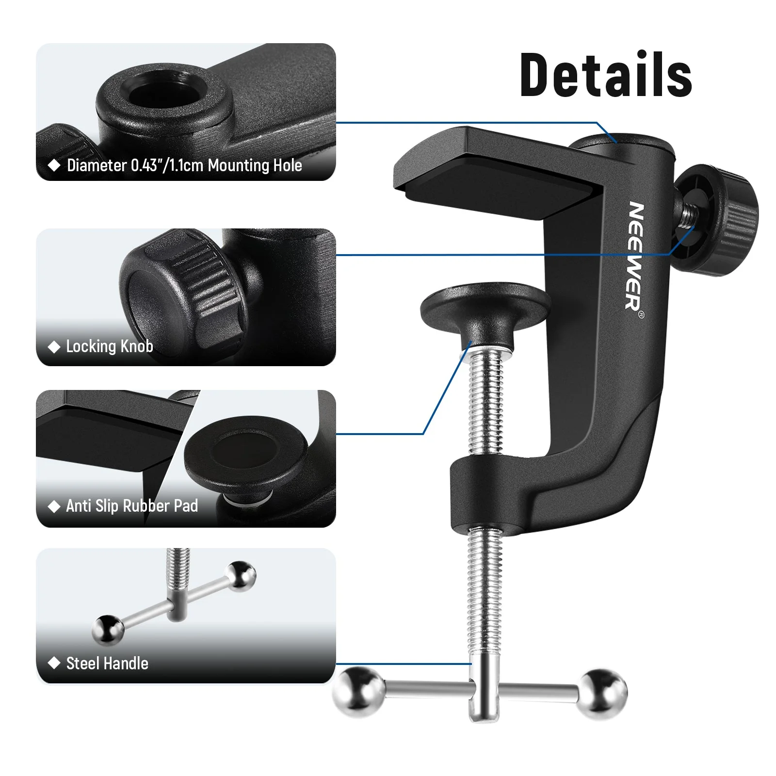 NEEWER Metal C ClampTable Mount - Image 5