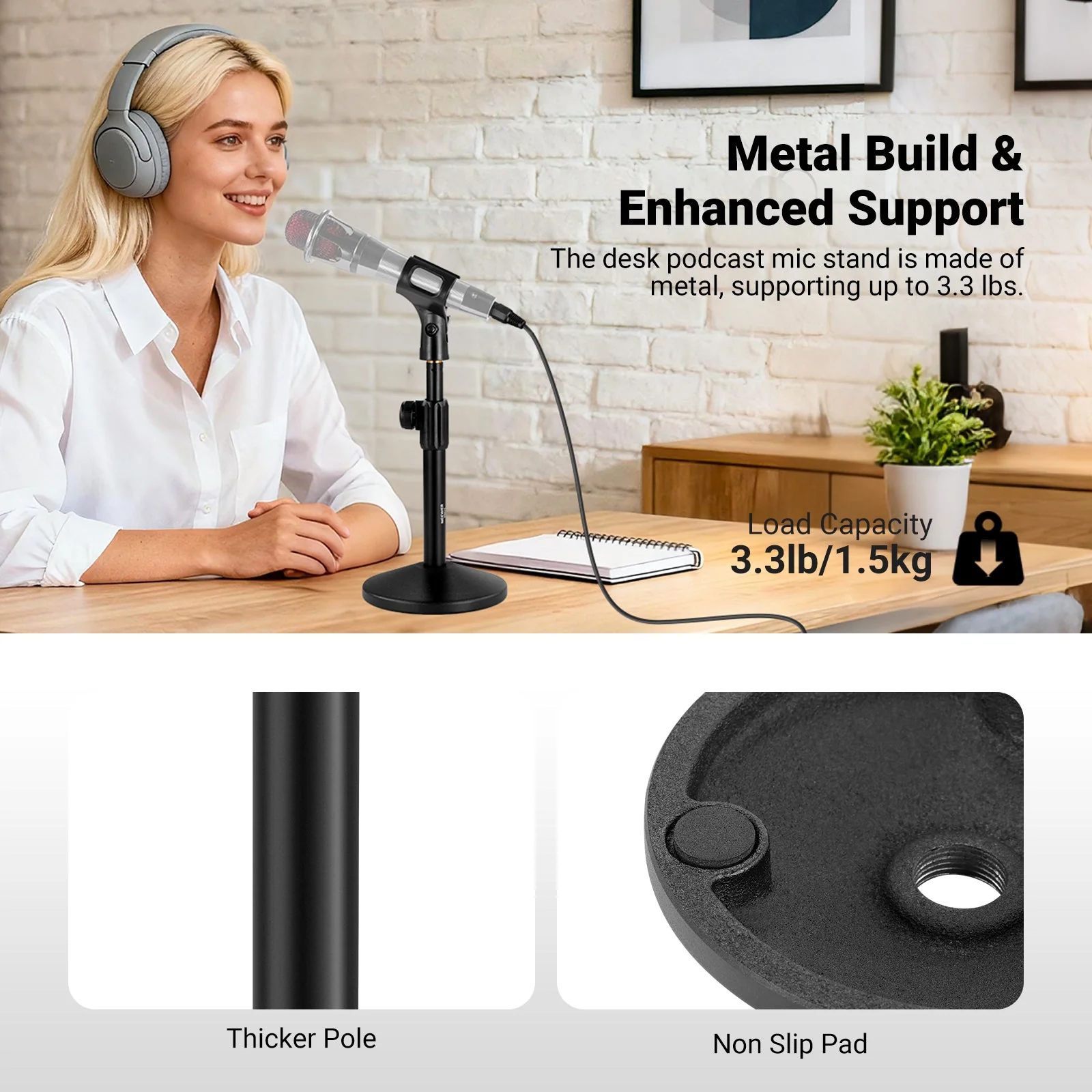 NEEWER MS015 Desk Microphone Stand - Image 3