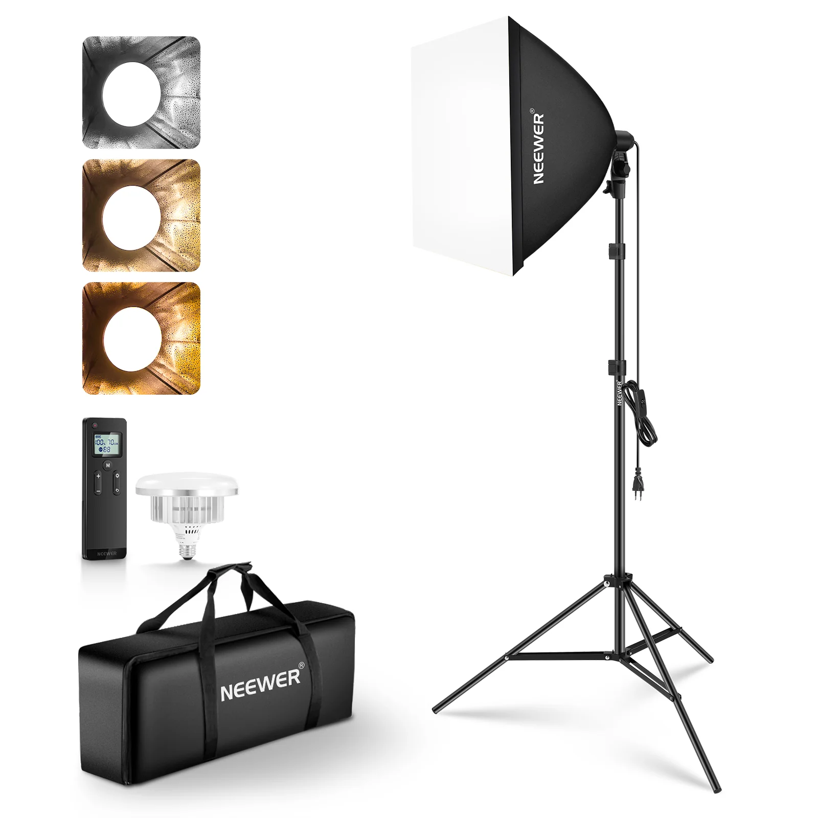 NEEWER 24"X24"/60x60cm Softbox Lighting Kit - Image 10