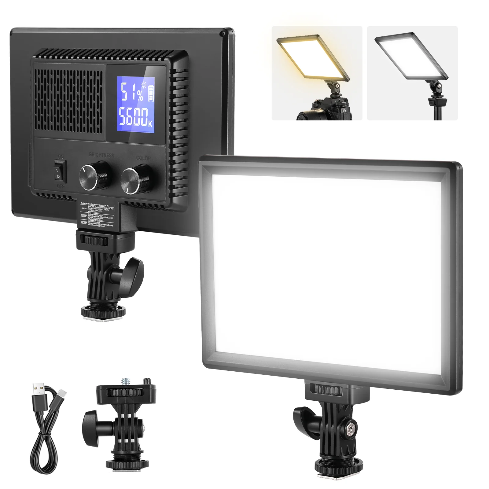 NEEWER NL-116AI Bi-Color 9" LED Video Panel Light - Image 9