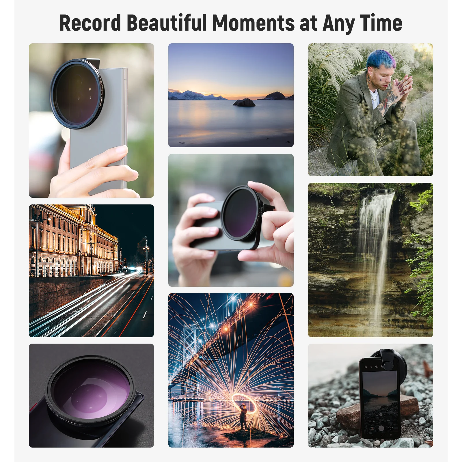 NEEWER Clip On 67mm ND2-ND32 HD Variable Phone Lens Filter Kit - Image 16