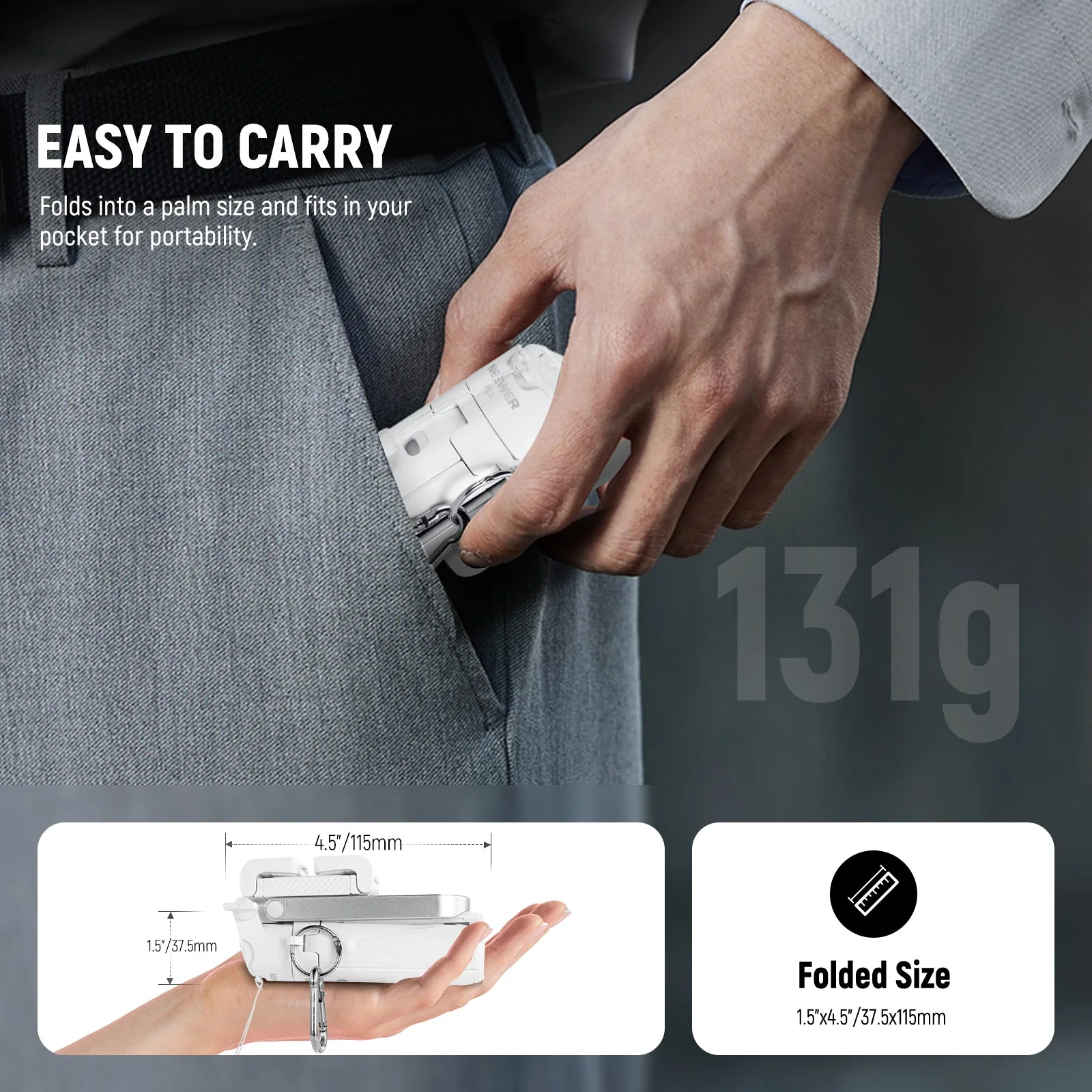 NEEWER P15 Foldable Selfie Stick Tripod with Bluetooth Remote Shutter - Image 6
