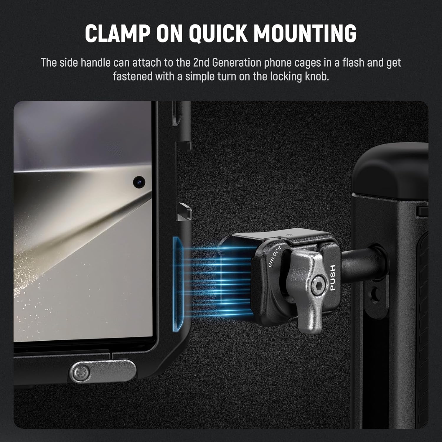 NEEWER PA045 Quick Release Phone Cage Side Handle - Image 12