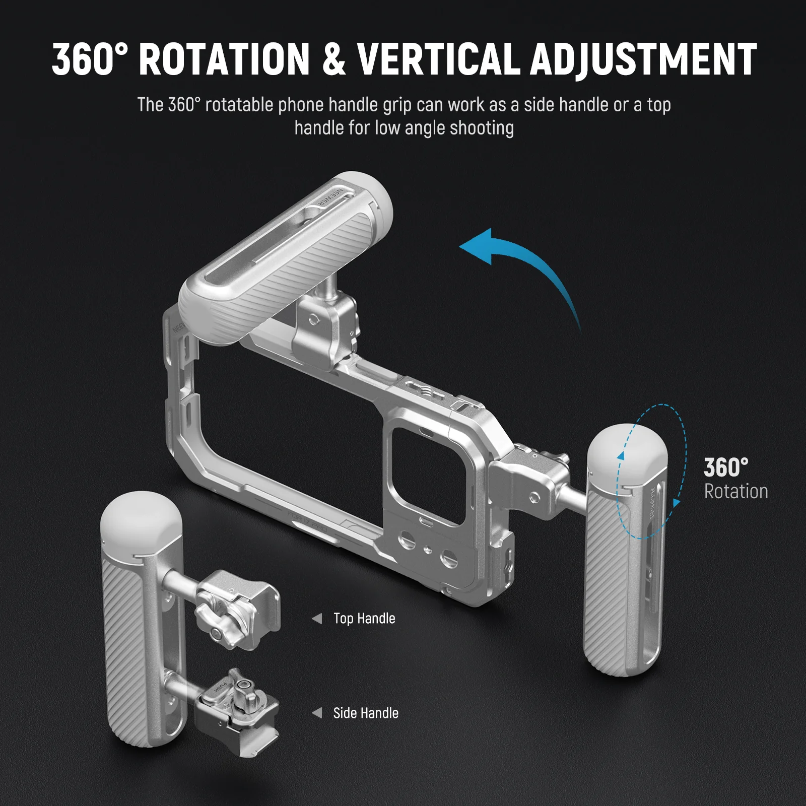 NEEWER PA045 Quick Release Phone Cage Side Handle - Image 23