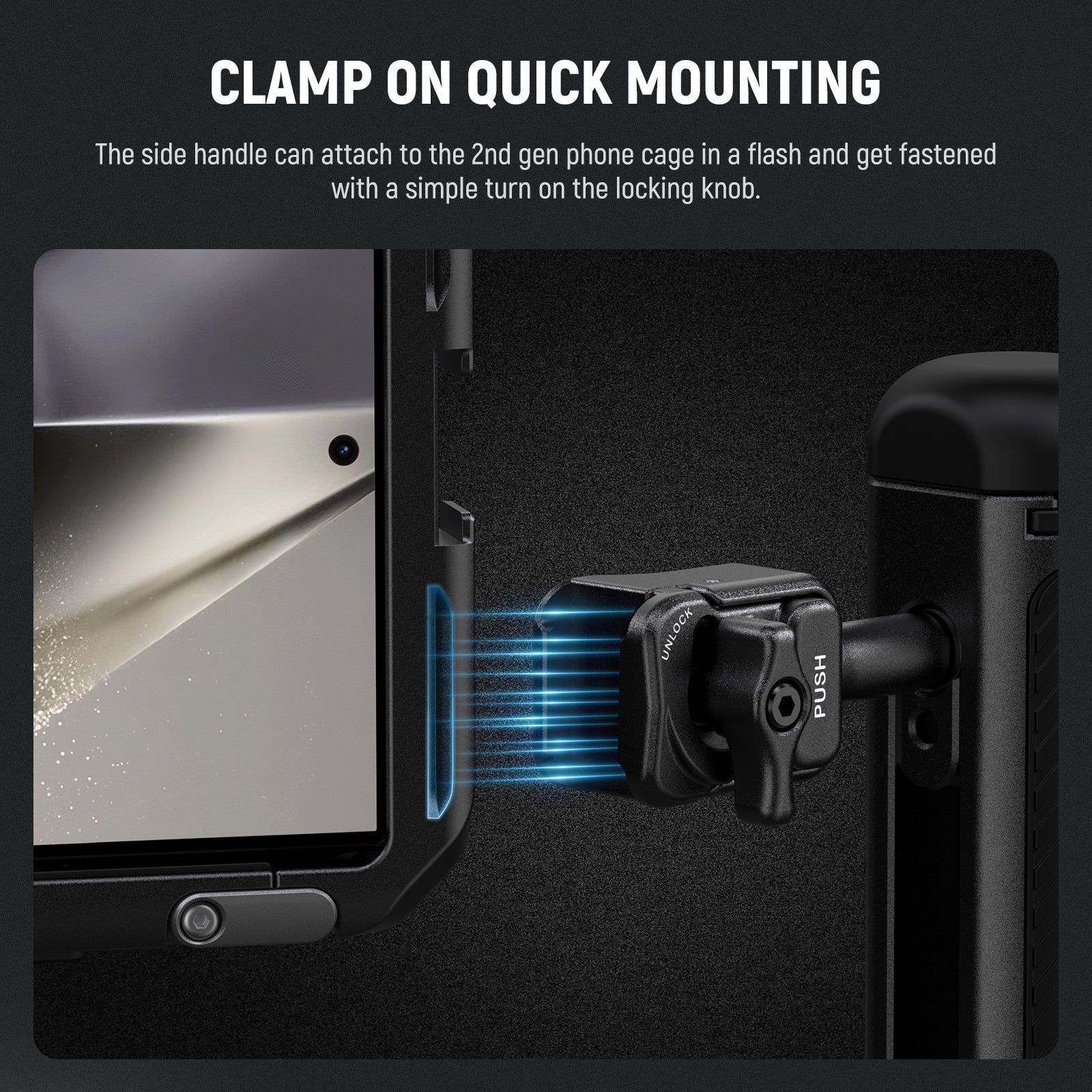 NEEWER PA045 Quick Release Phone Cage Side Handle - Image 3