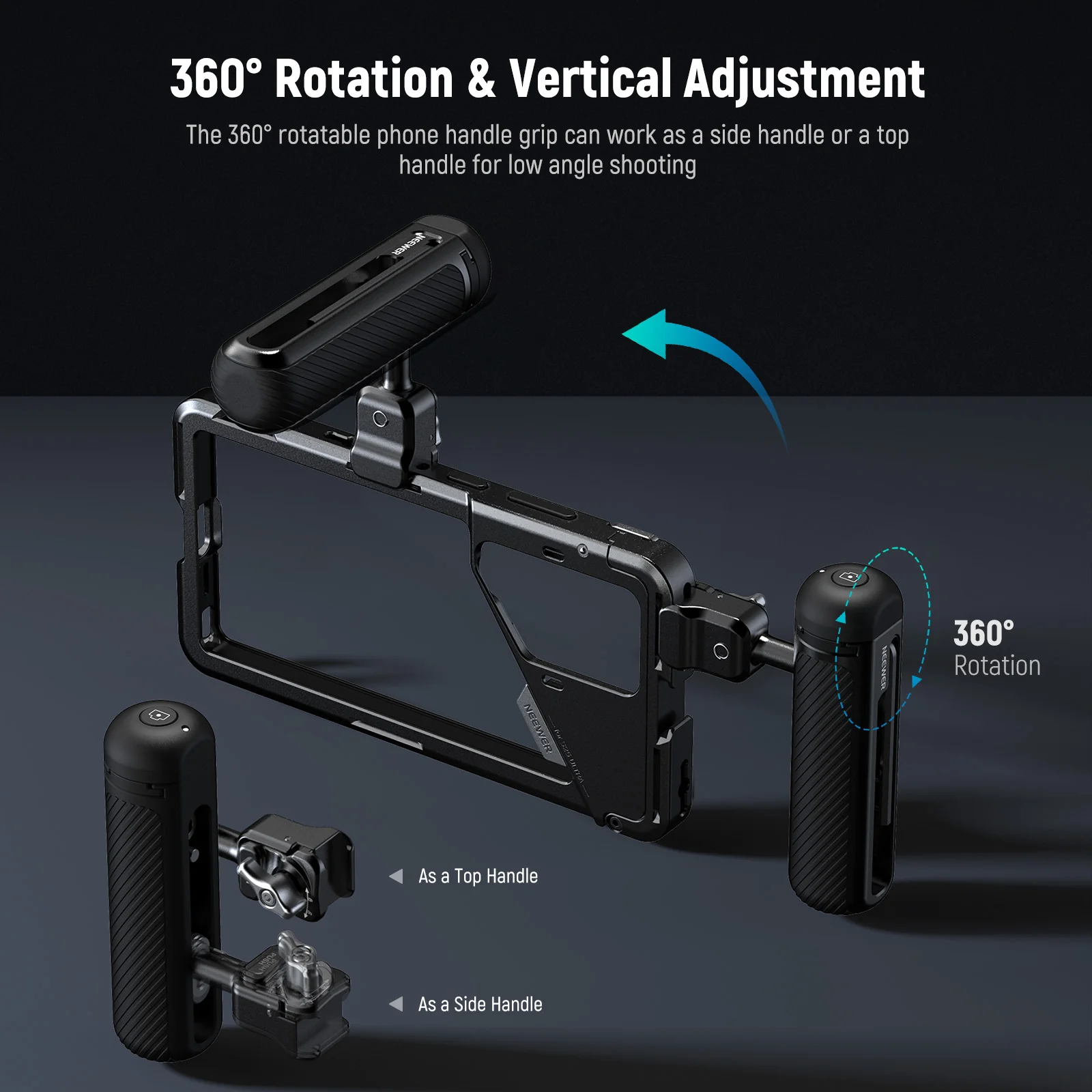 NEEWER PA082 Phone Cage For SAMSUNG S25 Ultra with 67mm Filter/17mm/T Mount Adapters - Image 13