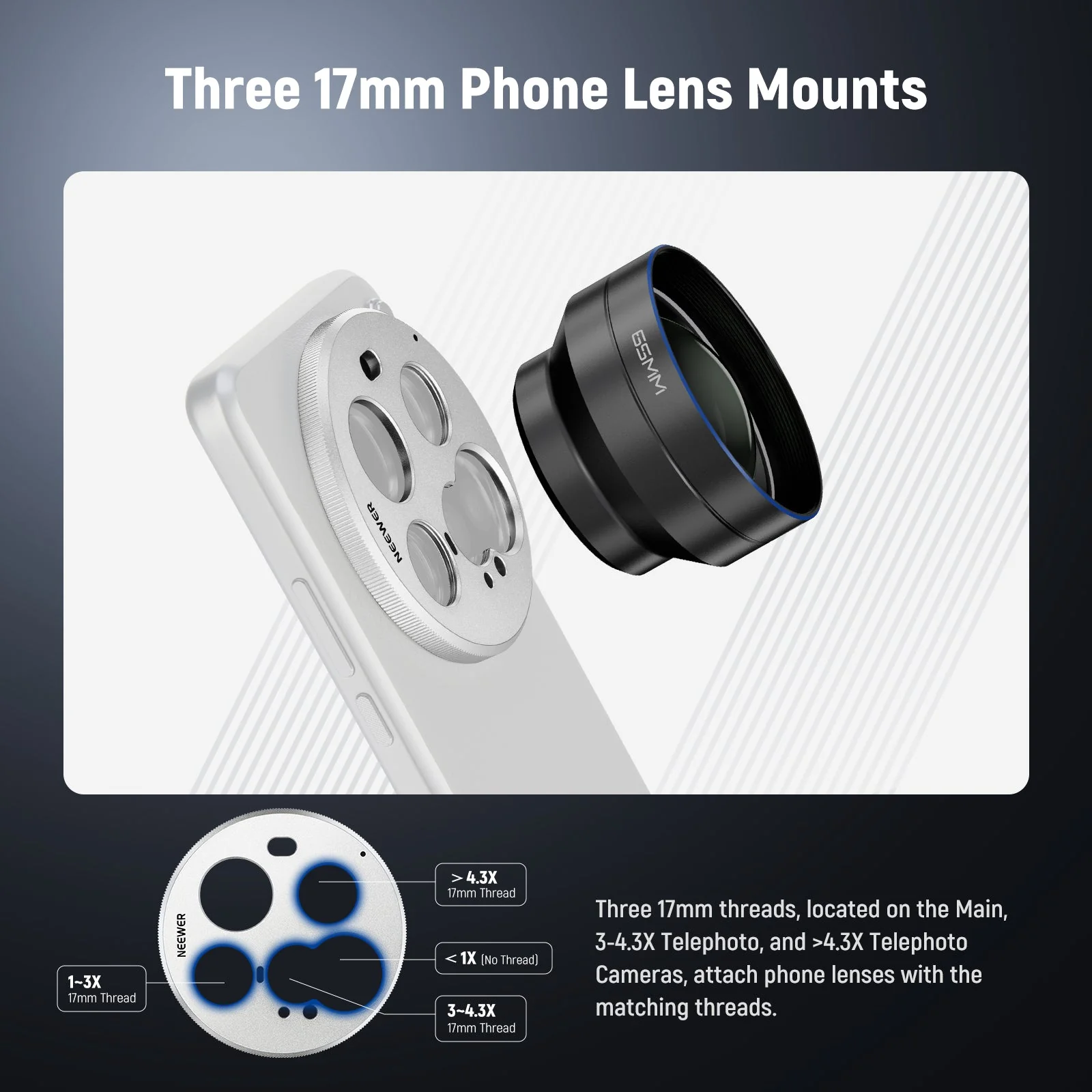 NEEWER PA111 Lens Backplate for Xiaomi 15 Ultra - Image 2