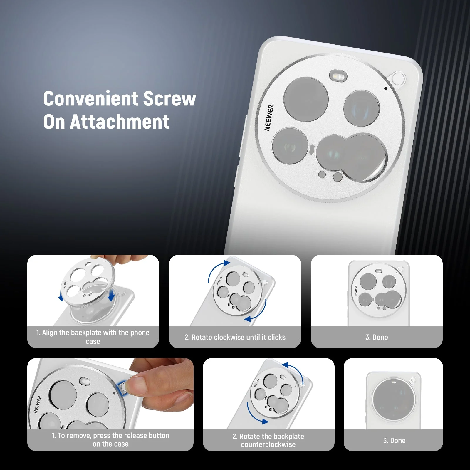 NEEWER PA111 Lens Backplate for Xiaomi 15 Ultra - Image 3