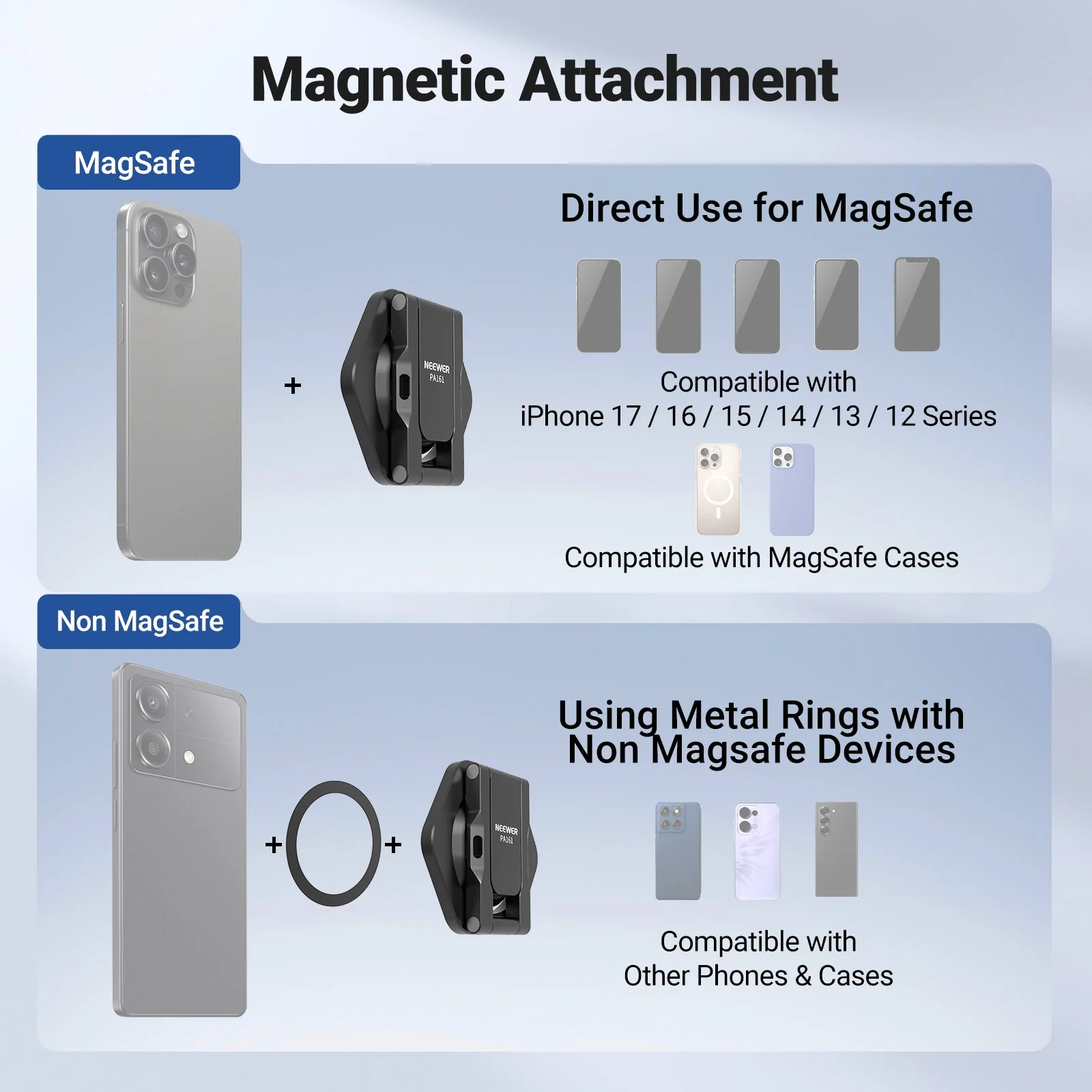 NEEWER PA161 Dual Magnetic Phone Holder - Image 6