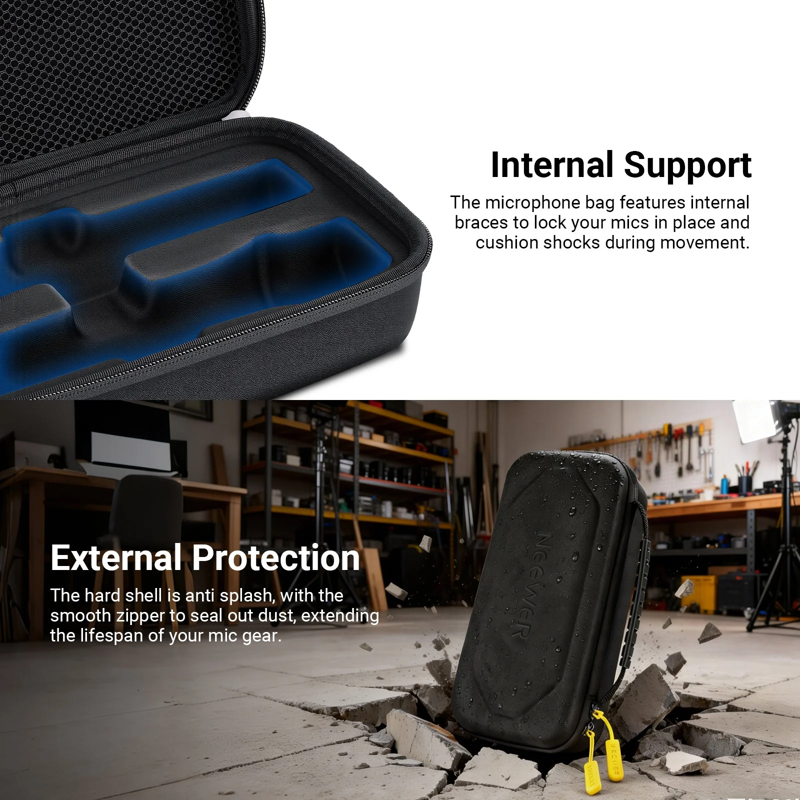 NEEWER PD033 Wireless Microphone Case For JBL PartyBox Dual Mic - Image 5