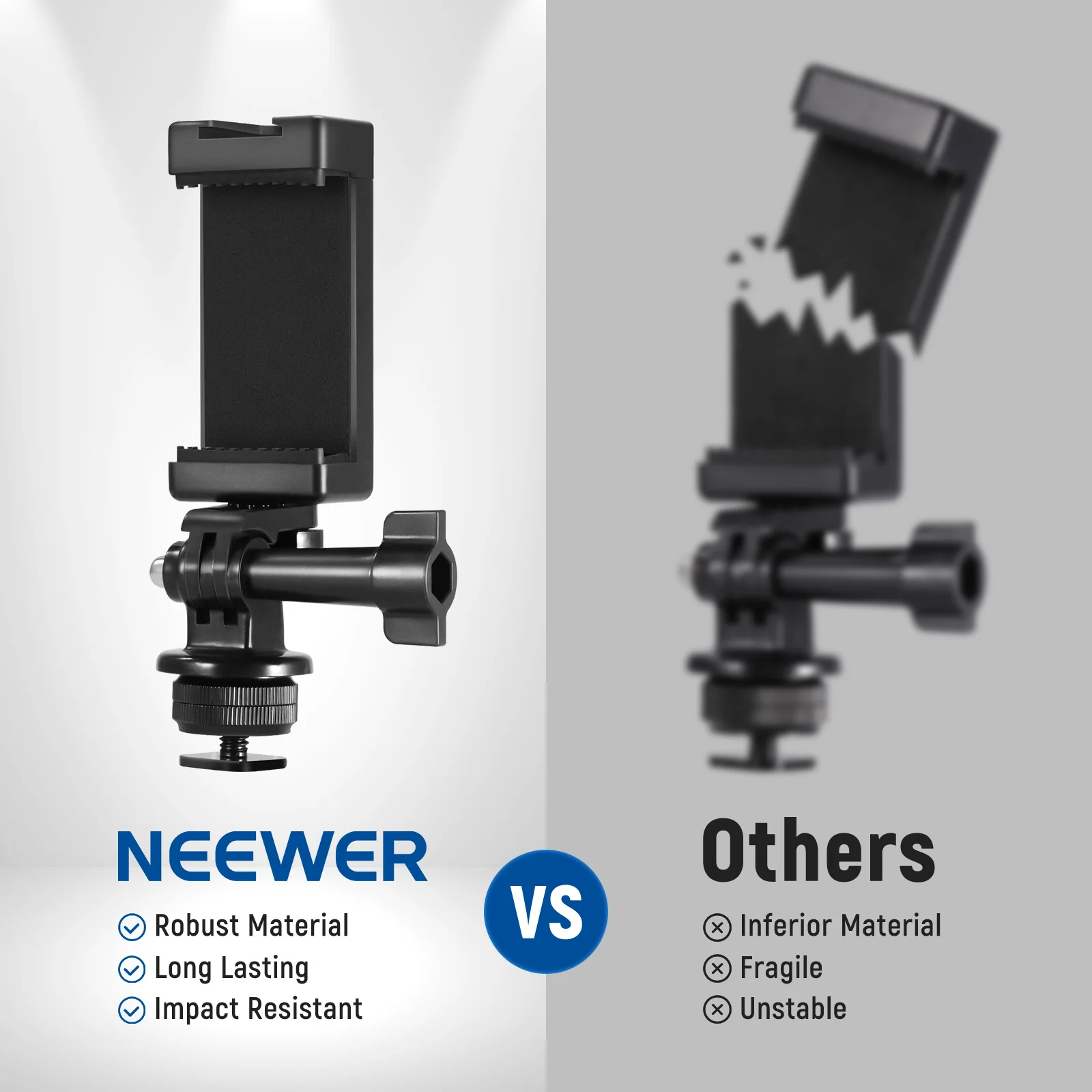 NEEWER GP-3 Phone Holder / Hot Shoe Mount Adapter Kit - Image 6