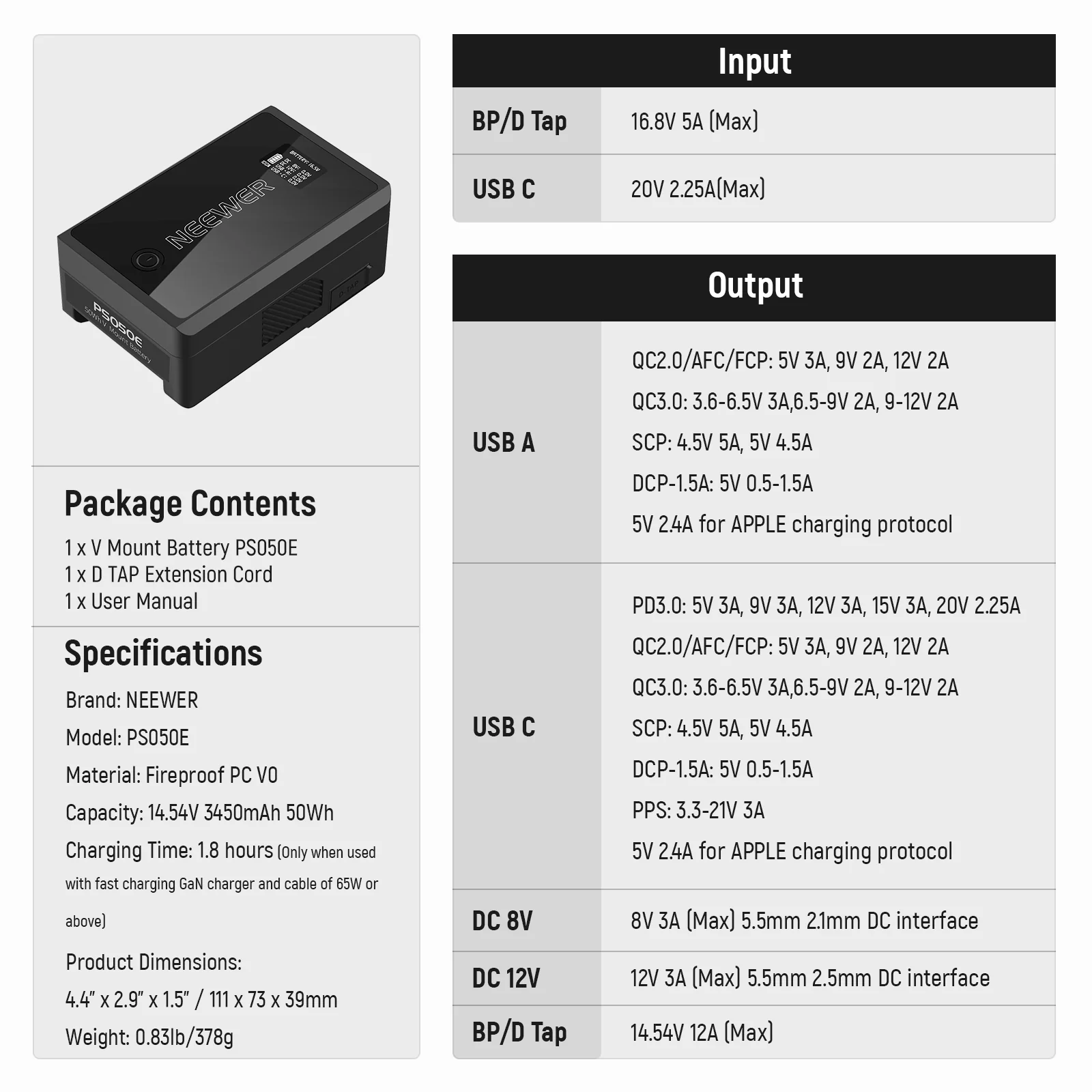 NEEWER V Mount Battery PS050E 3450mAh 50Wh 14.54V - Image 10