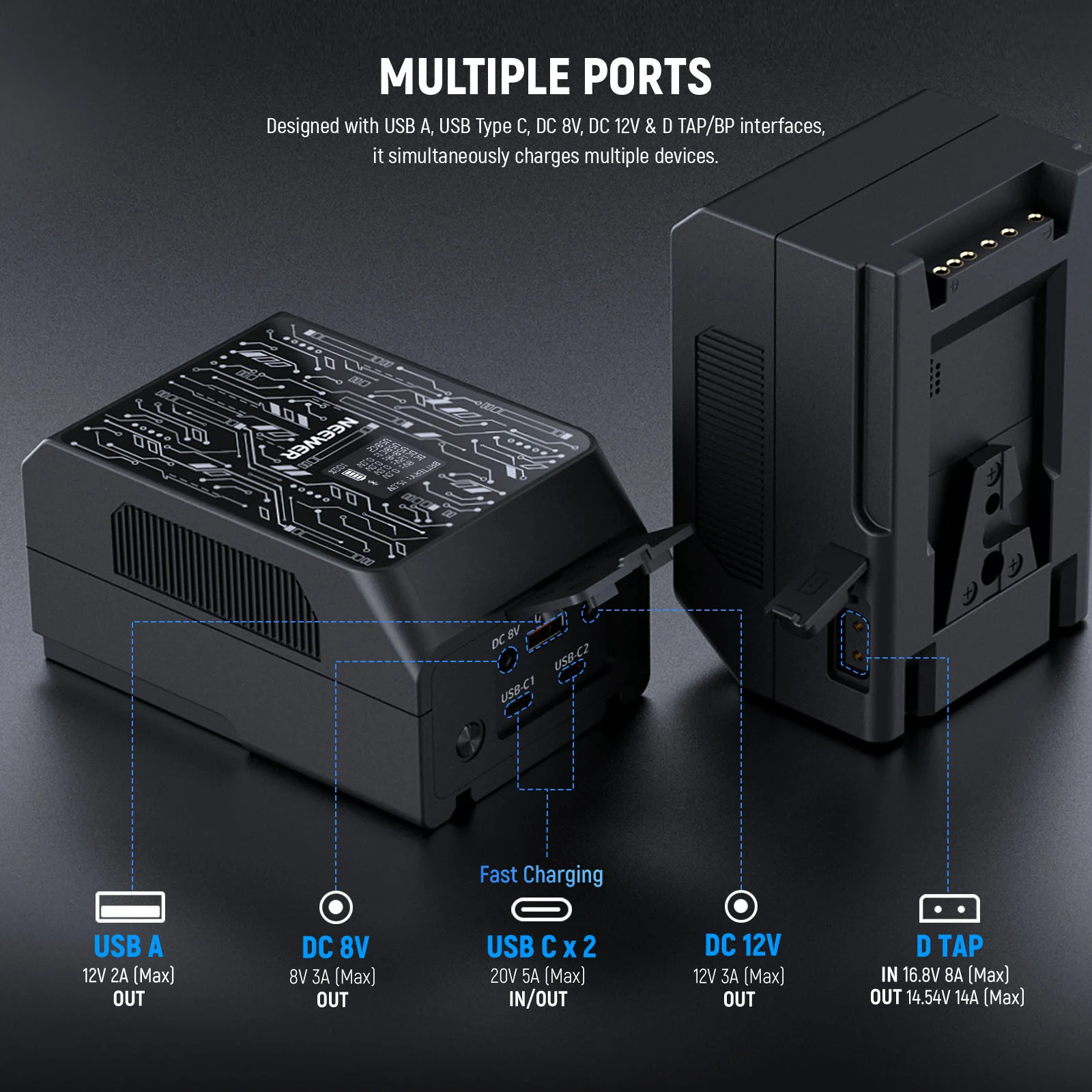NEEWER V Mount Battery PS099S 6800mAh 99Wh APP Control - Image 6