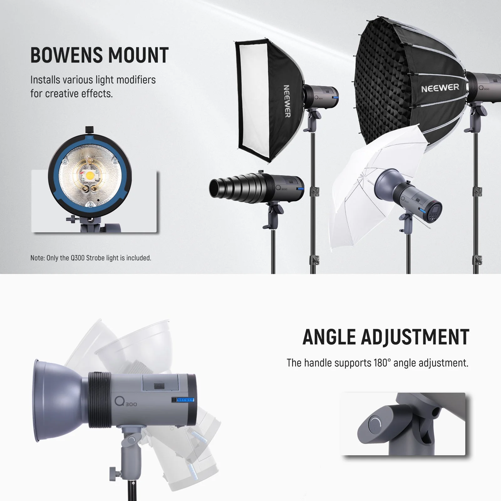NEEWER Q300 300Ws 2.4G Outdoor Strobe Flash - Image 7