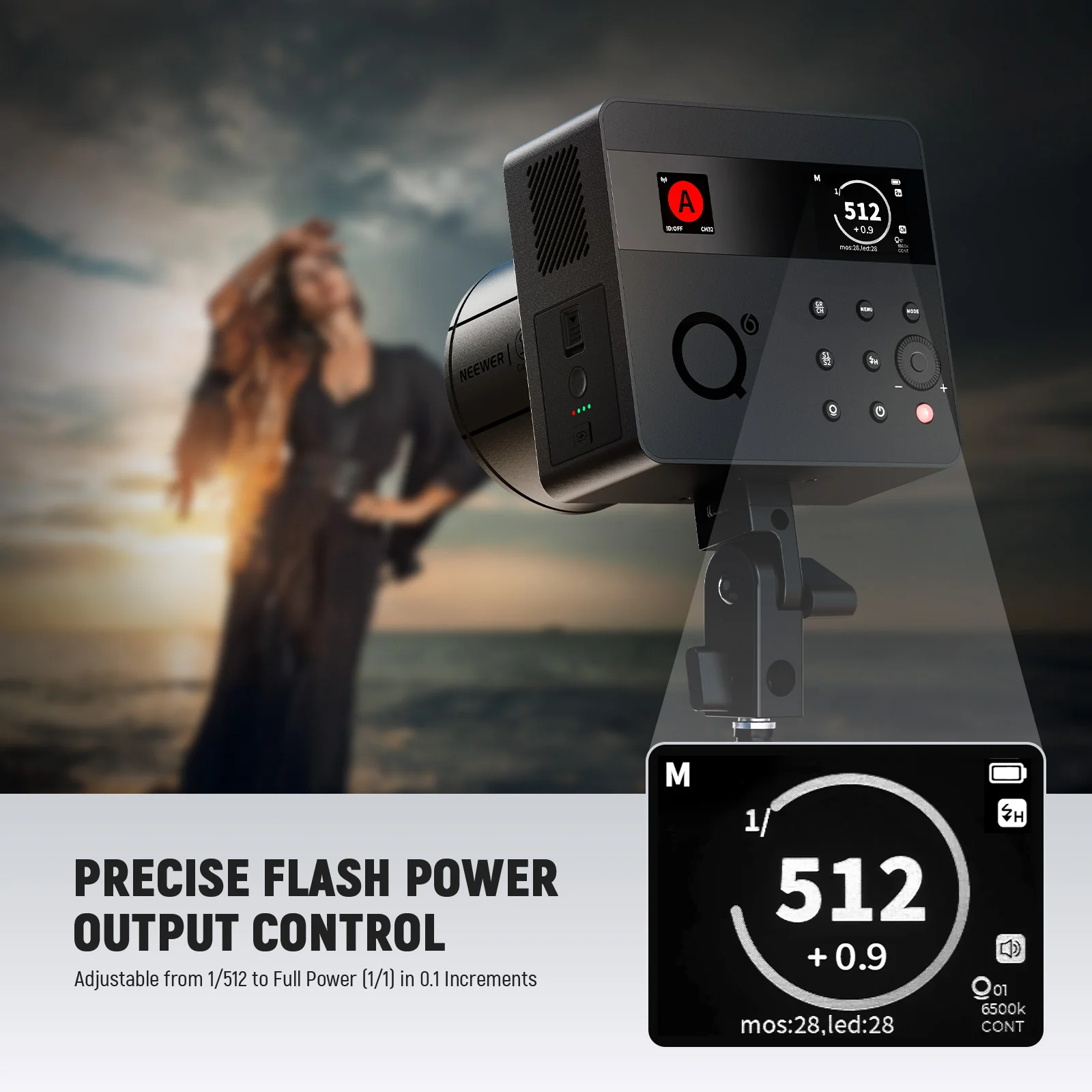 NEEWER Q6 600Ws 2.4G TTL HSS Outdoor Studio Flash - Image 4