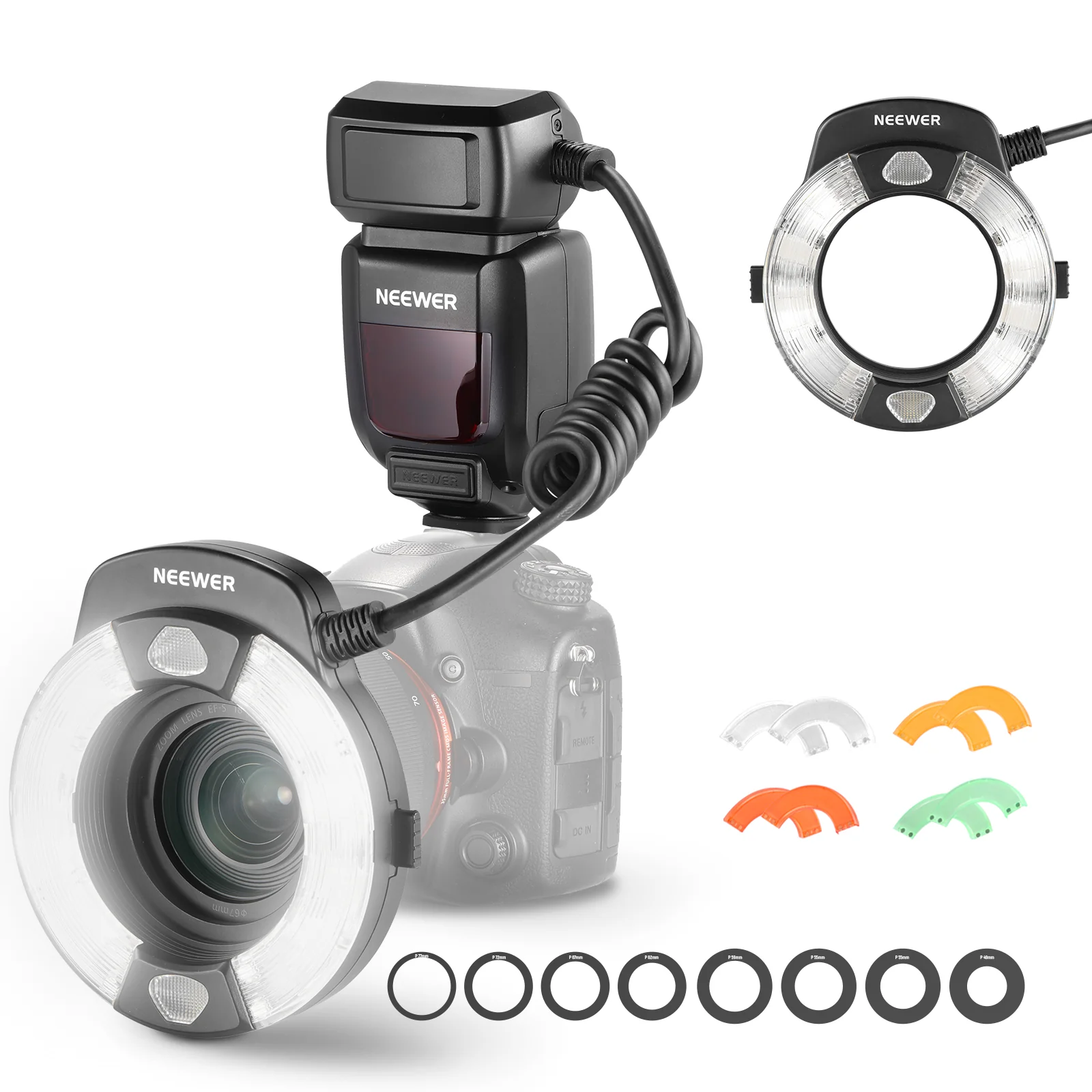 NEEWER RF1-C/N/S 76Ws 5600K GN15 TTL Macro Ring Flash - Image 10