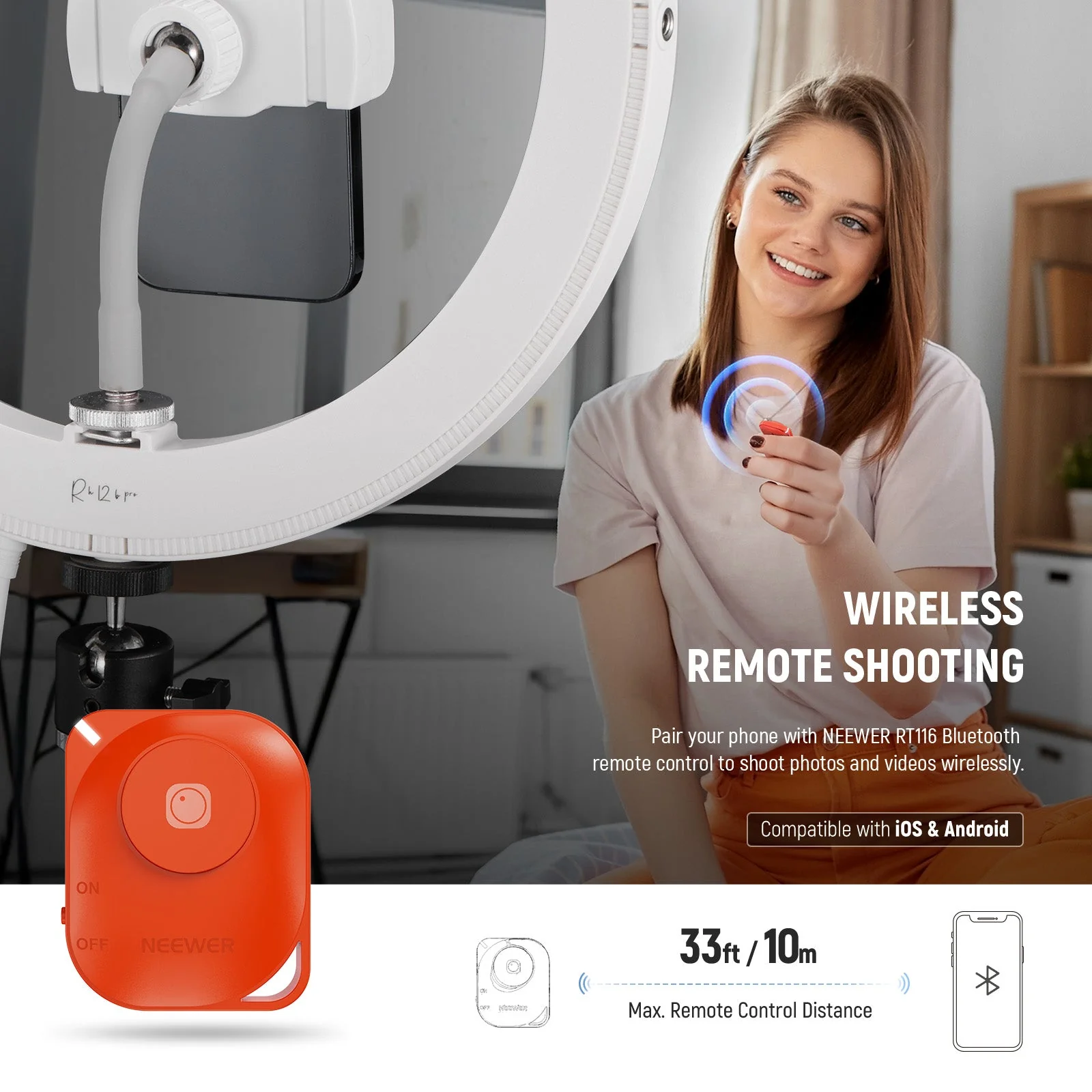NEEWER RH12B Pro 12" 30W High Power LED Ring Light - Image 7