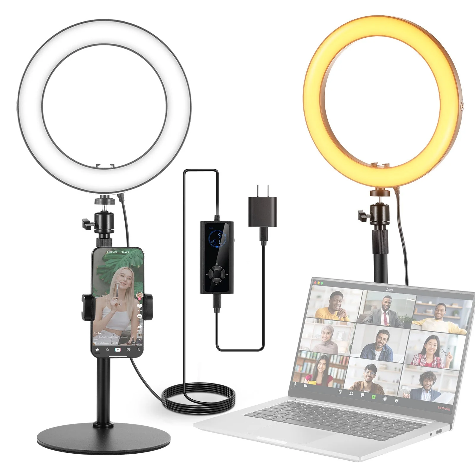 NEEWER High Power Bi-Color Desk Ring Light - Image 10