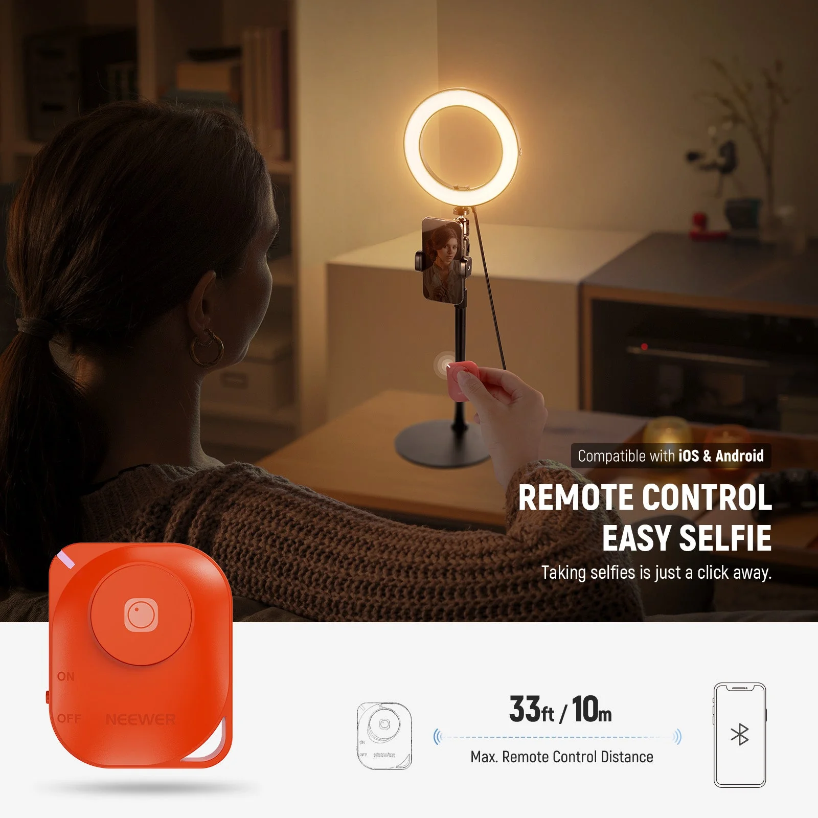 NEEWER High Power Bi-Color Desk Ring Light - Image 16