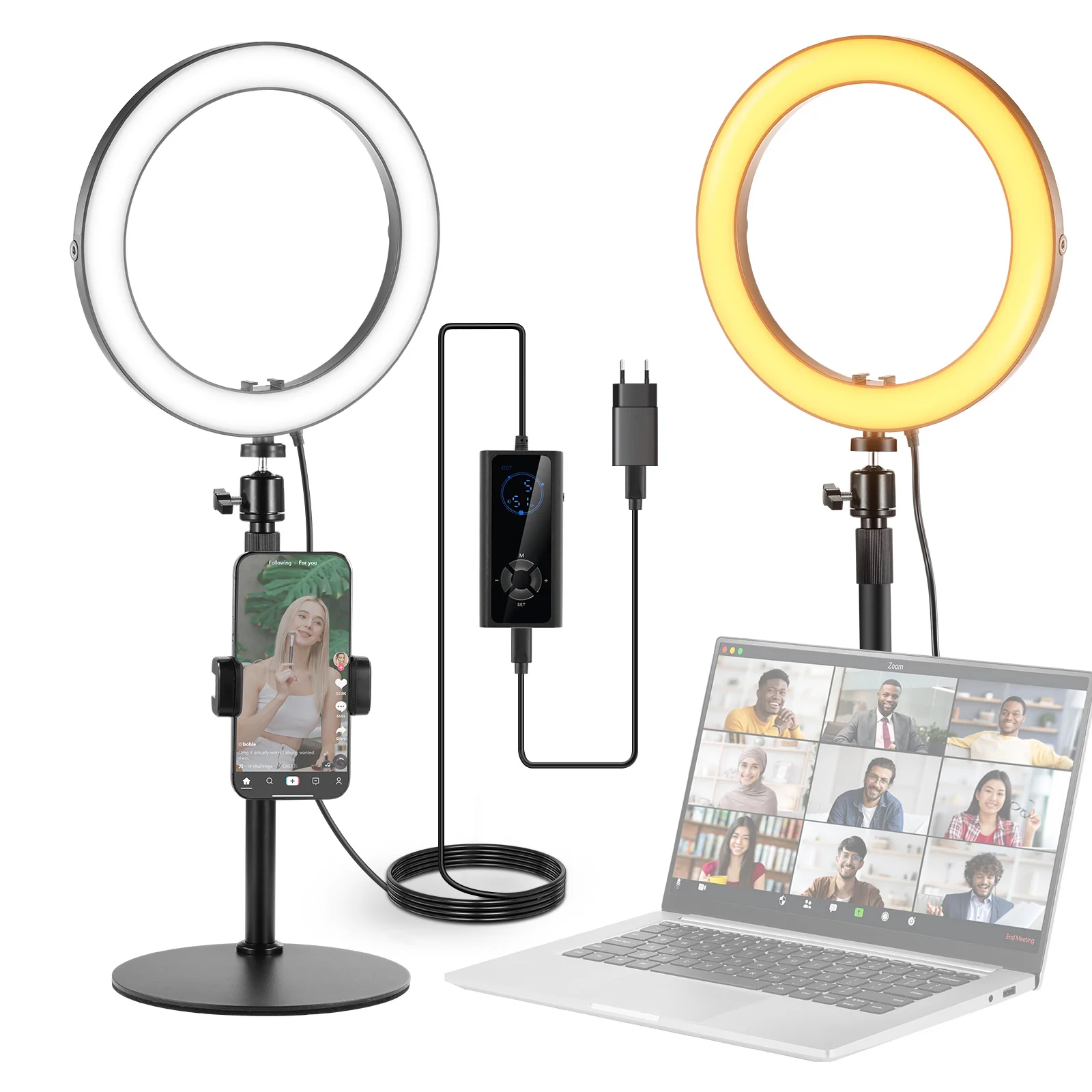 NEEWER High Power Bi-Color Desk Ring Light - Image 19