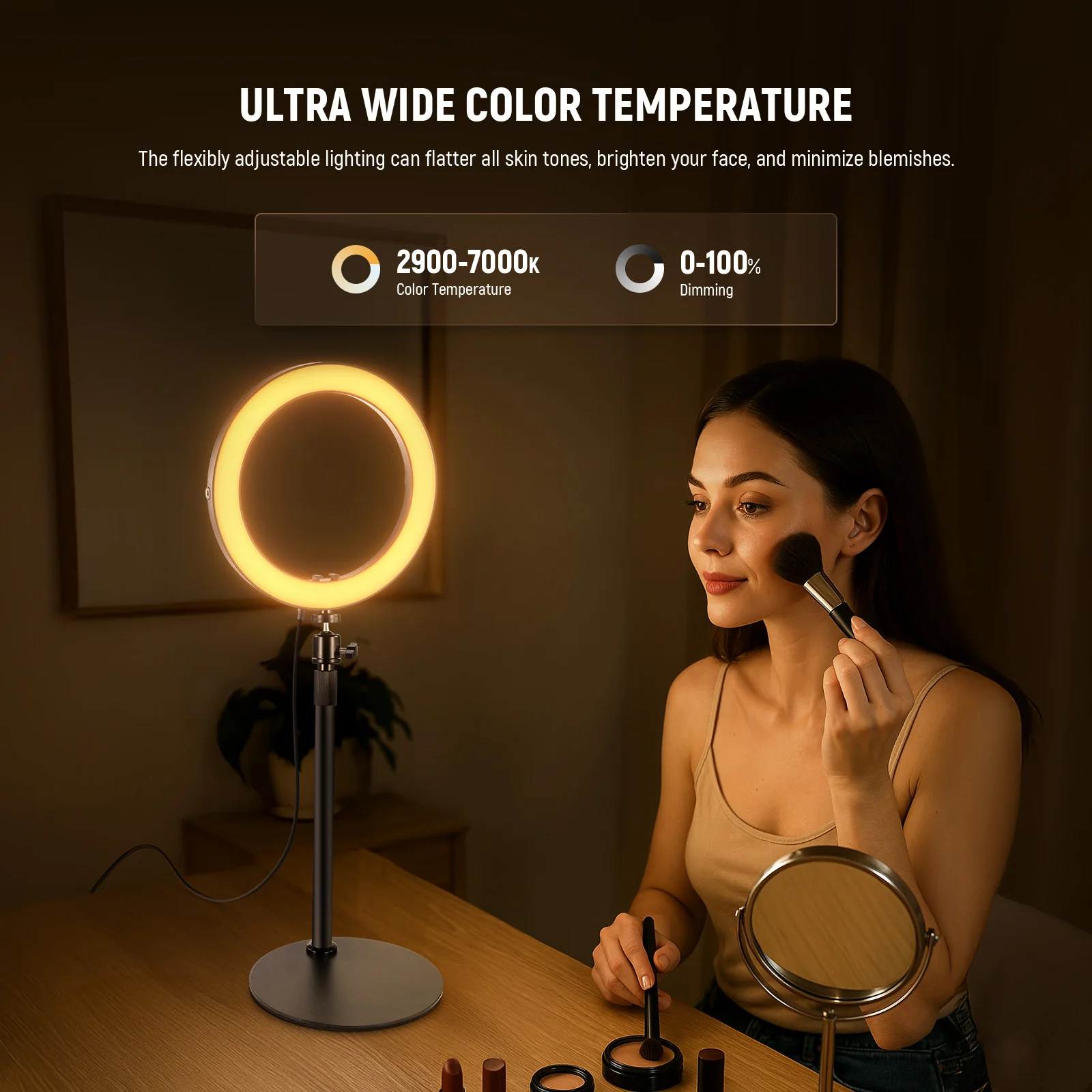 NEEWER High Power Bi-Color Desk Ring Light - Image 21