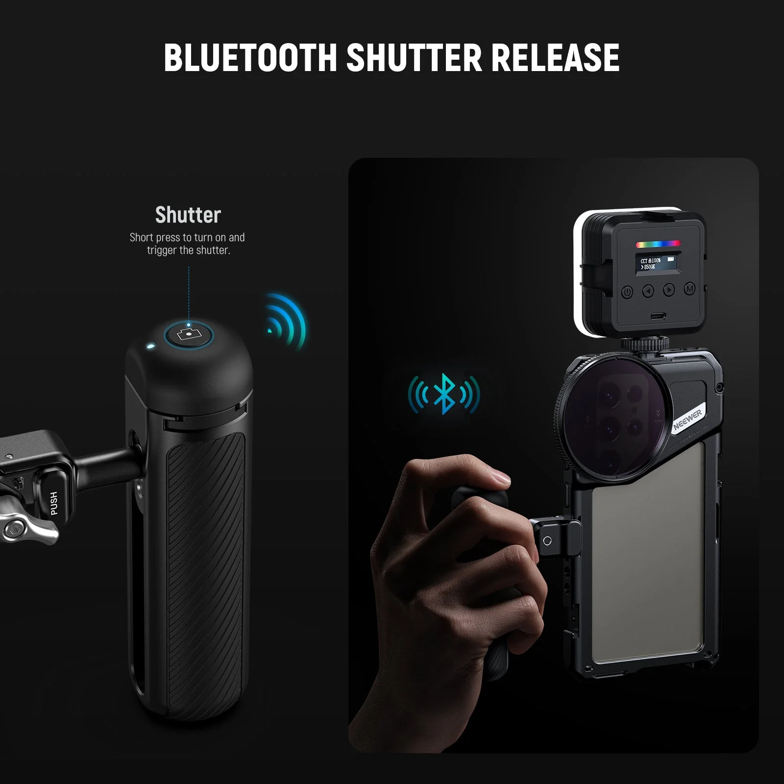 NEEWER RT005E Cold Shoe Cover for Bluetooth Shutter Side Handle Grip - Image 3
