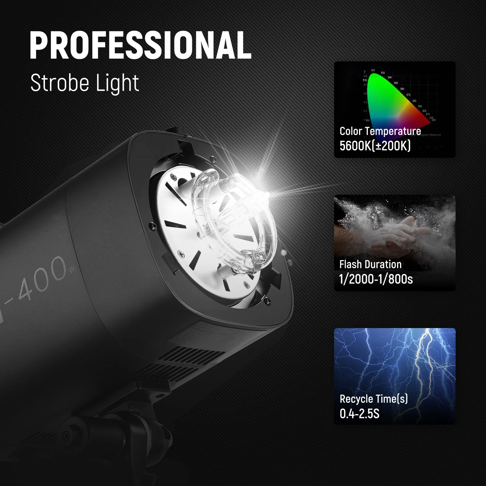 NEEWER S101-400W Strobe Flash Light - Image 7